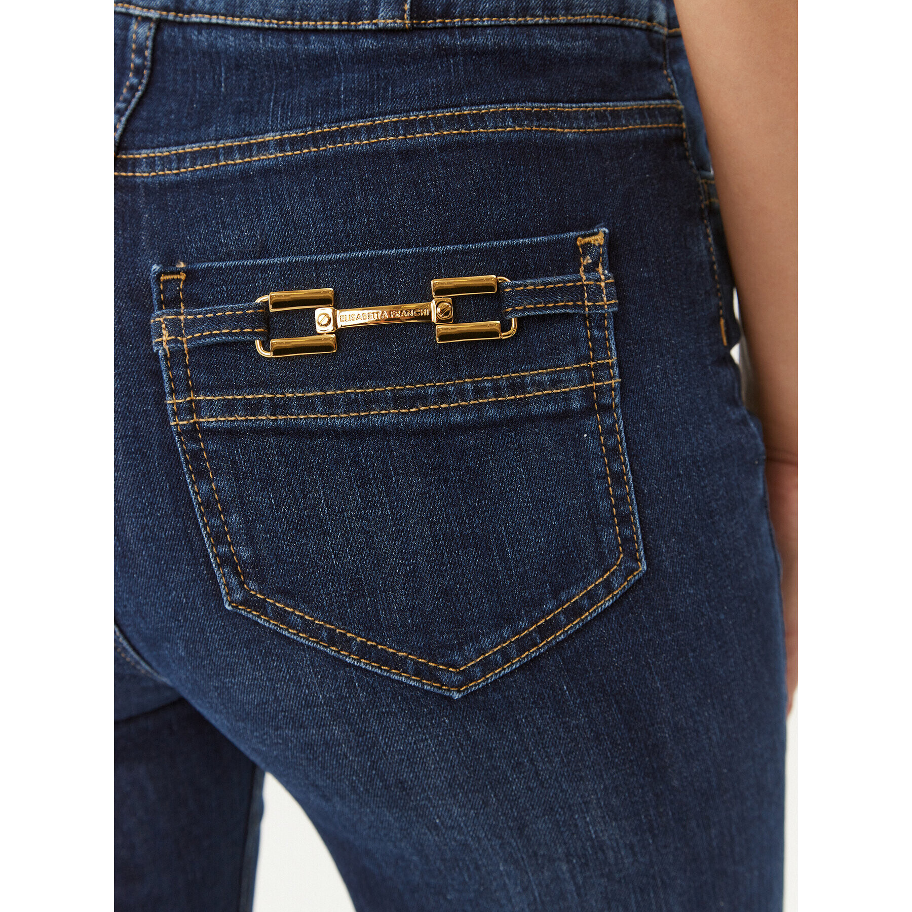 Elisabetta Franchi Дънки PJ-30S-36E2-V350 Тъмносин Regular Fit - Pepit.bg