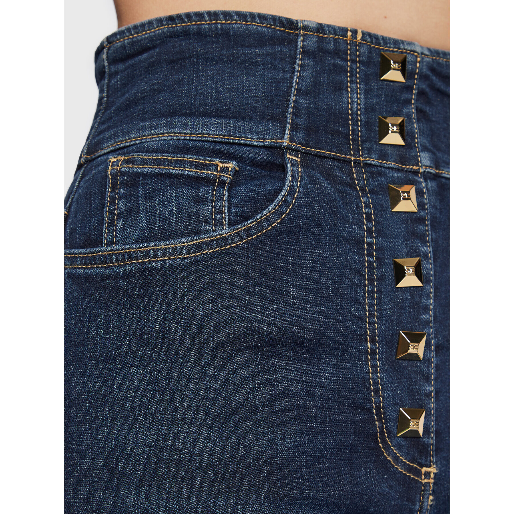 Elisabetta Franchi Дънки PJ-62S-26E2-V340 Тъмносин Flare Fit - Pepit.bg