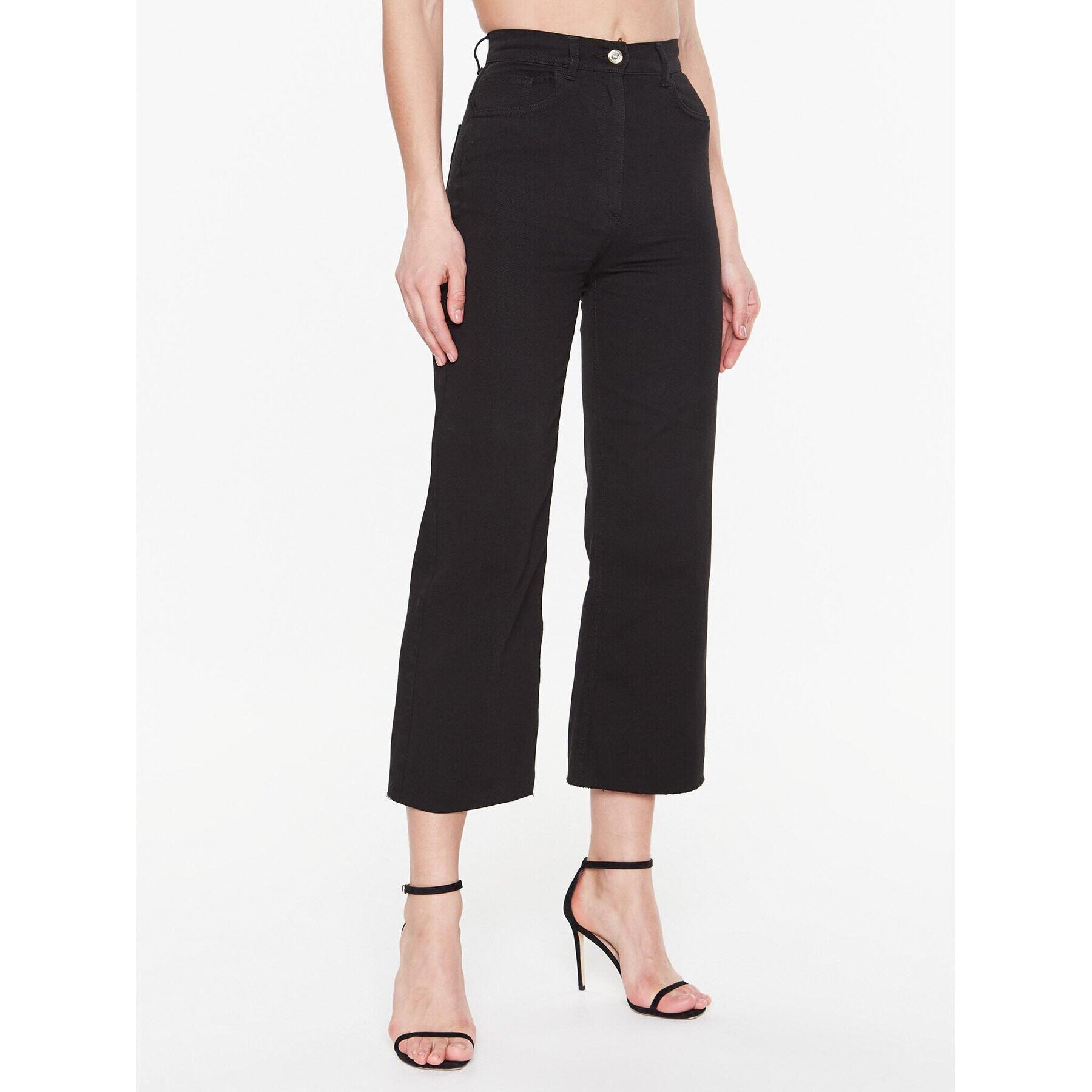 Elisabetta Franchi Дънки PJ-89S-31E2-V250 Черен Flare Fit - Pepit.bg