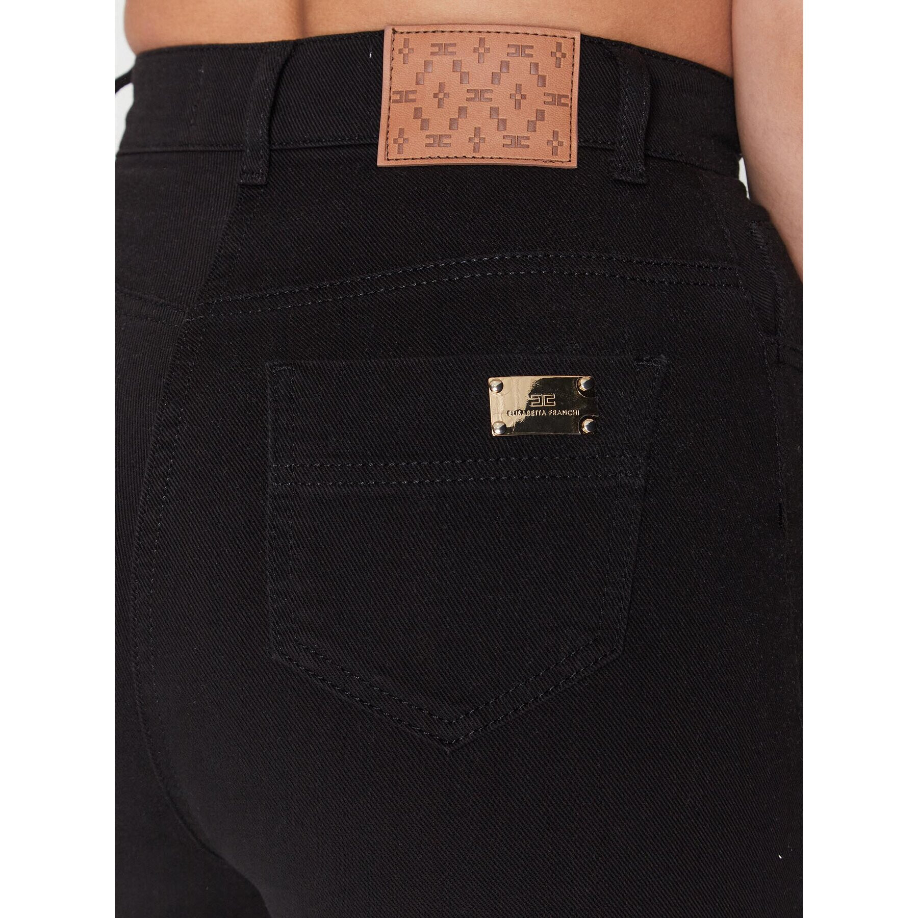 Elisabetta Franchi Дънки PJ-89S-31E2-V250 Черен Flare Fit - Pepit.bg