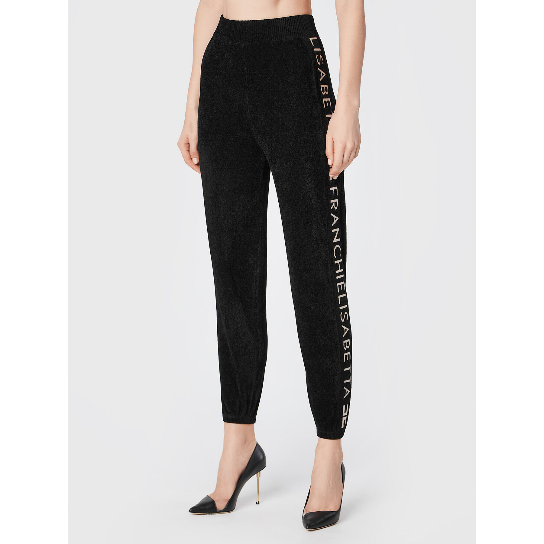 Elisabetta Franchi Долнище анцуг KP-26S-26E2-V360 Черен Regular Fit - Pepit.bg