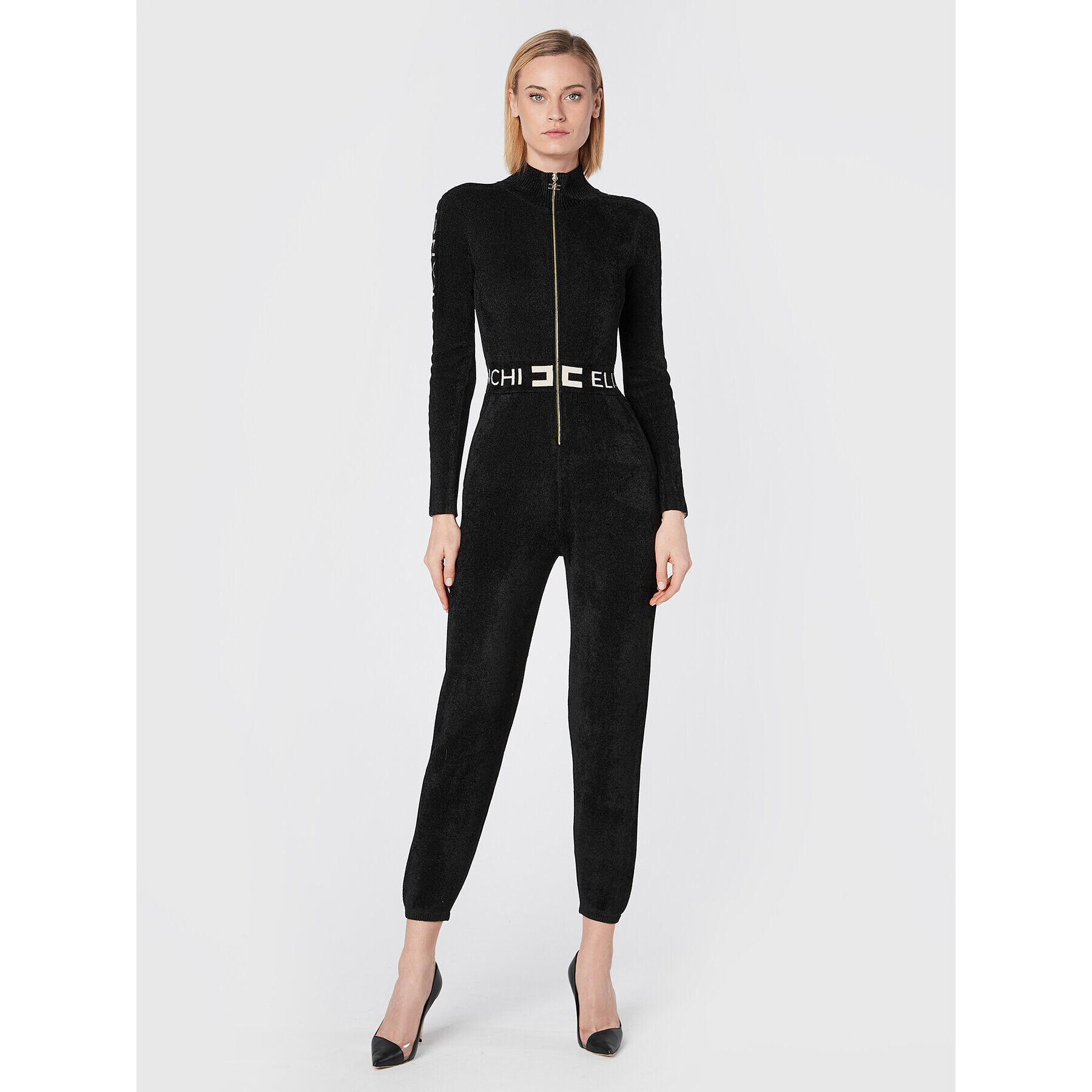 Elisabetta Franchi Гащеризон KT-19S-26E2-V520 Черен Slim Fit - Pepit.bg