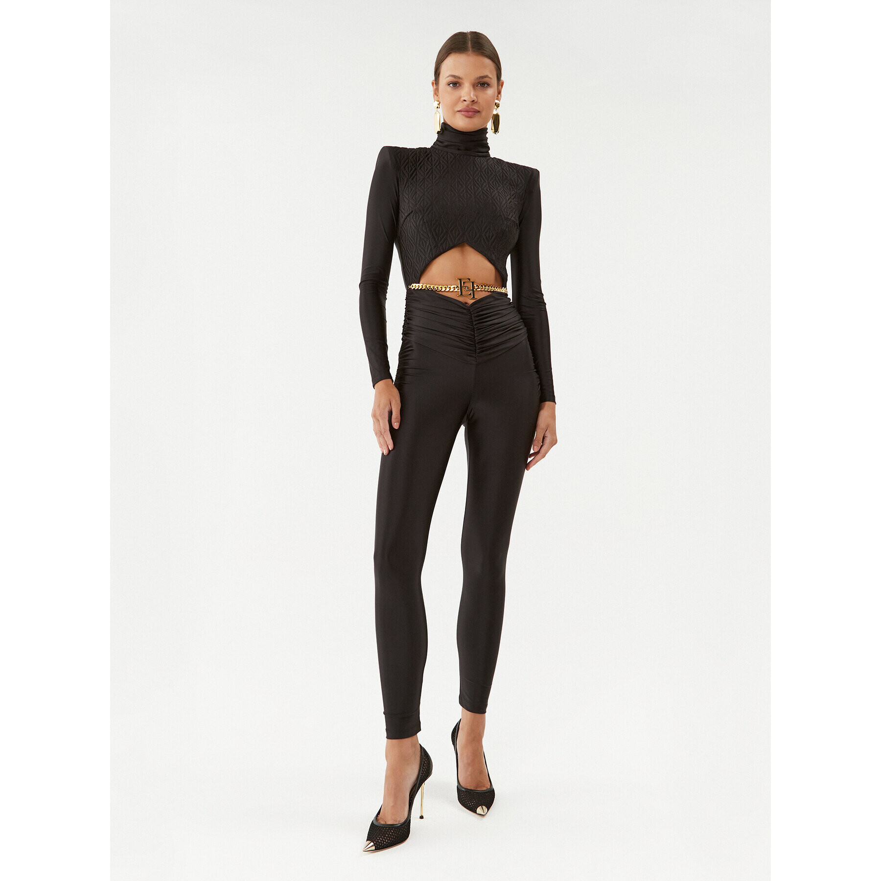 Elisabetta Franchi Гащеризон TU-008-36E2-V580 Черен Slim Fit - Pepit.bg