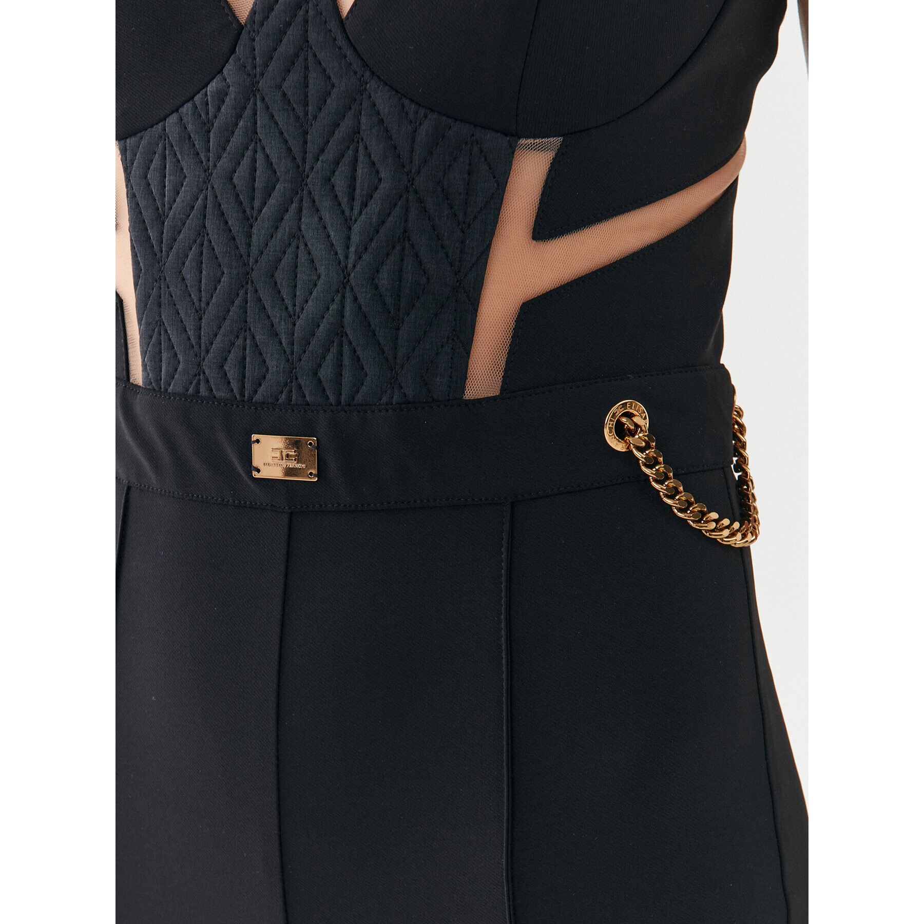 Elisabetta Franchi Гащеризон TU-010-36E2 Черен Slim Fit - Pepit.bg