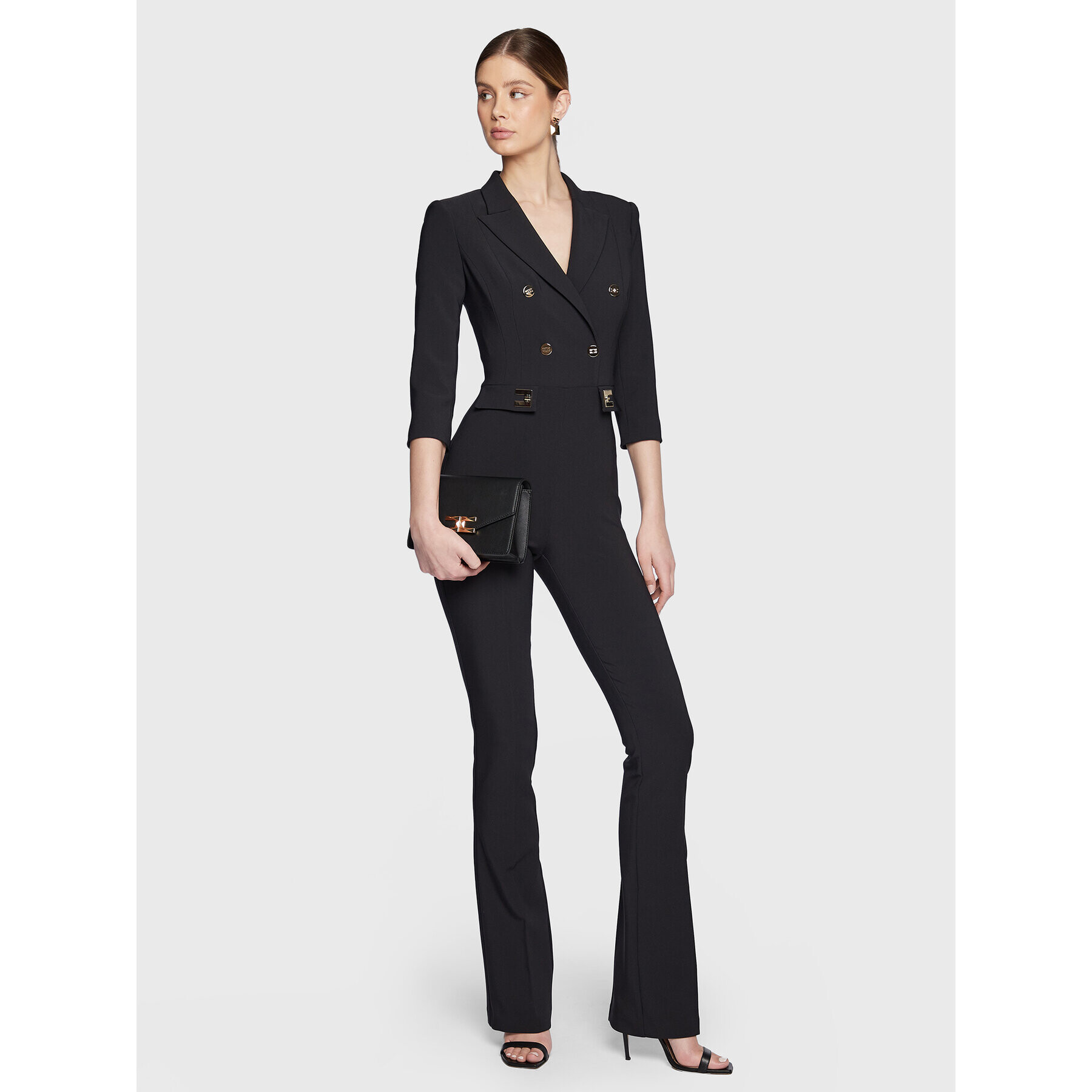 Elisabetta Franchi Гащеризон TU-026-31E2-V560 Черен Slim Fit - Pepit.bg