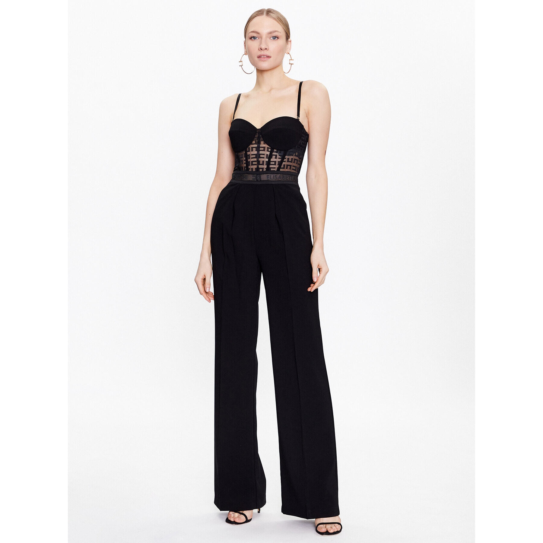 Elisabetta Franchi Гащеризон TU-028-32E2-V450 Черен Slim Fit - Pepit.bg