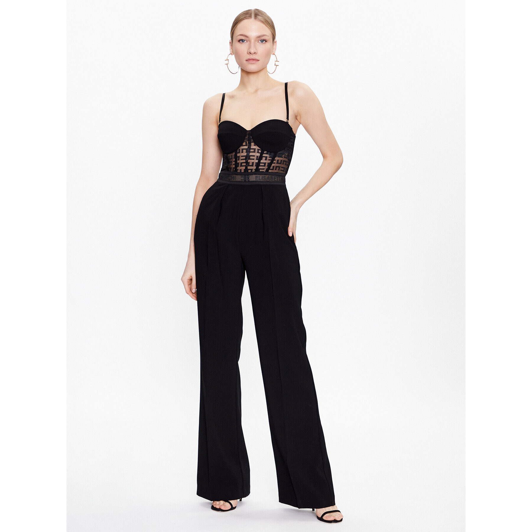 Elisabetta Franchi Гащеризон TU-028-32E2-V450 Черен Slim Fit - Pepit.bg