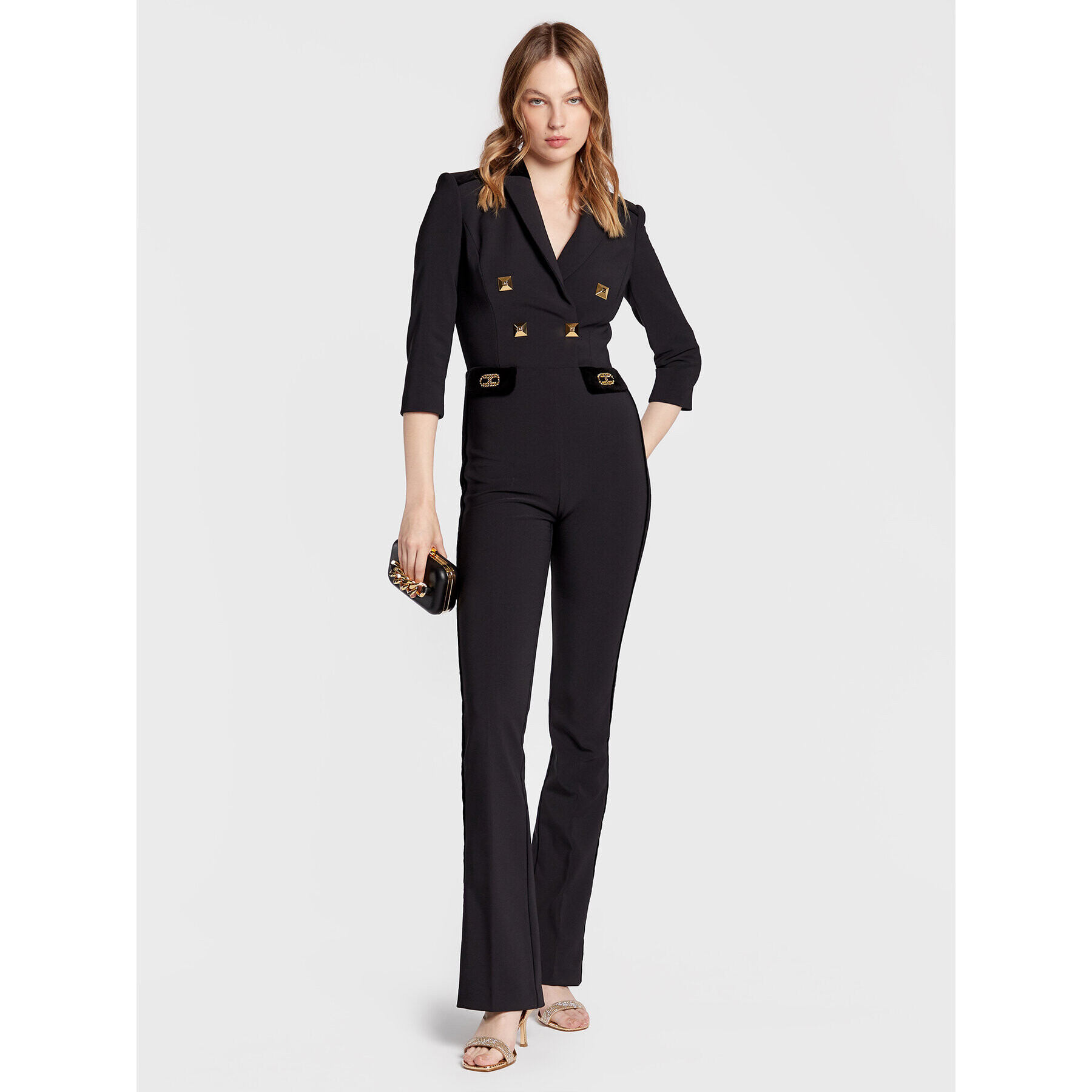 Elisabetta Franchi Гащеризон TU-008-27E2-V600 Черен Slim Fit - Pepit.bg