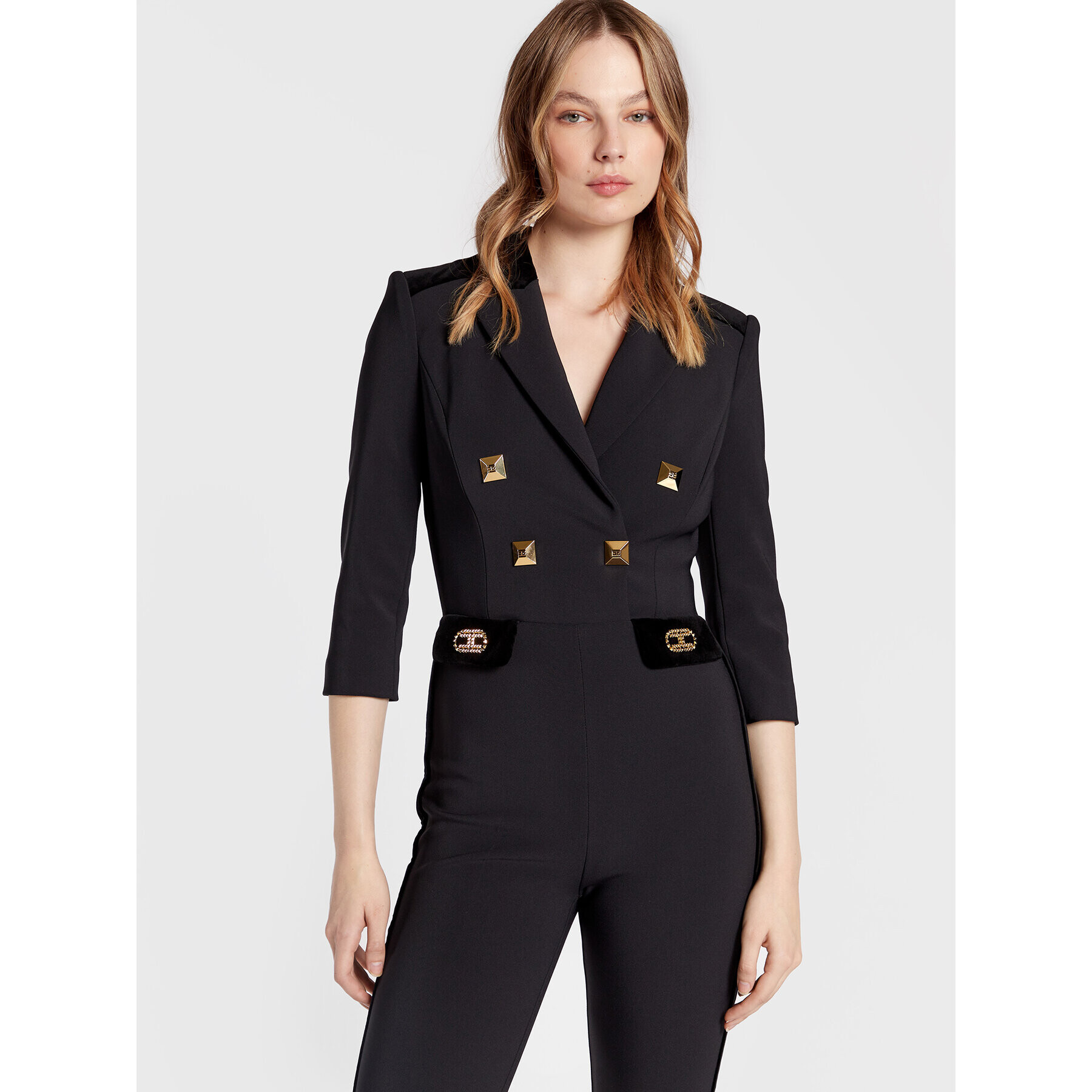 Elisabetta Franchi Гащеризон TU-008-27E2-V600 Черен Slim Fit - Pepit.bg