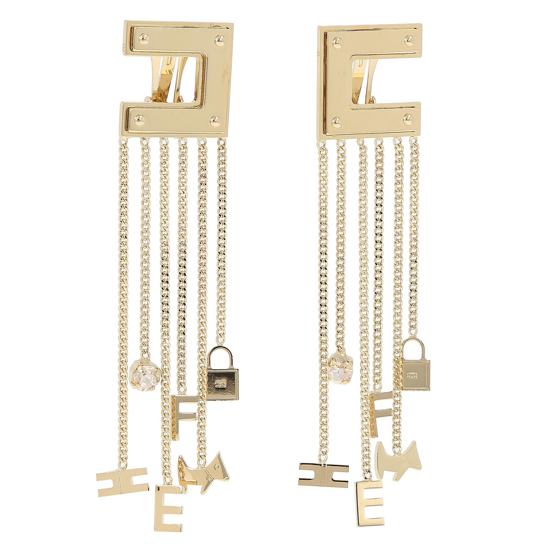 Elisabetta Franchi Клипс OR-22A-32E2-V260 Златист - Pepit.bg