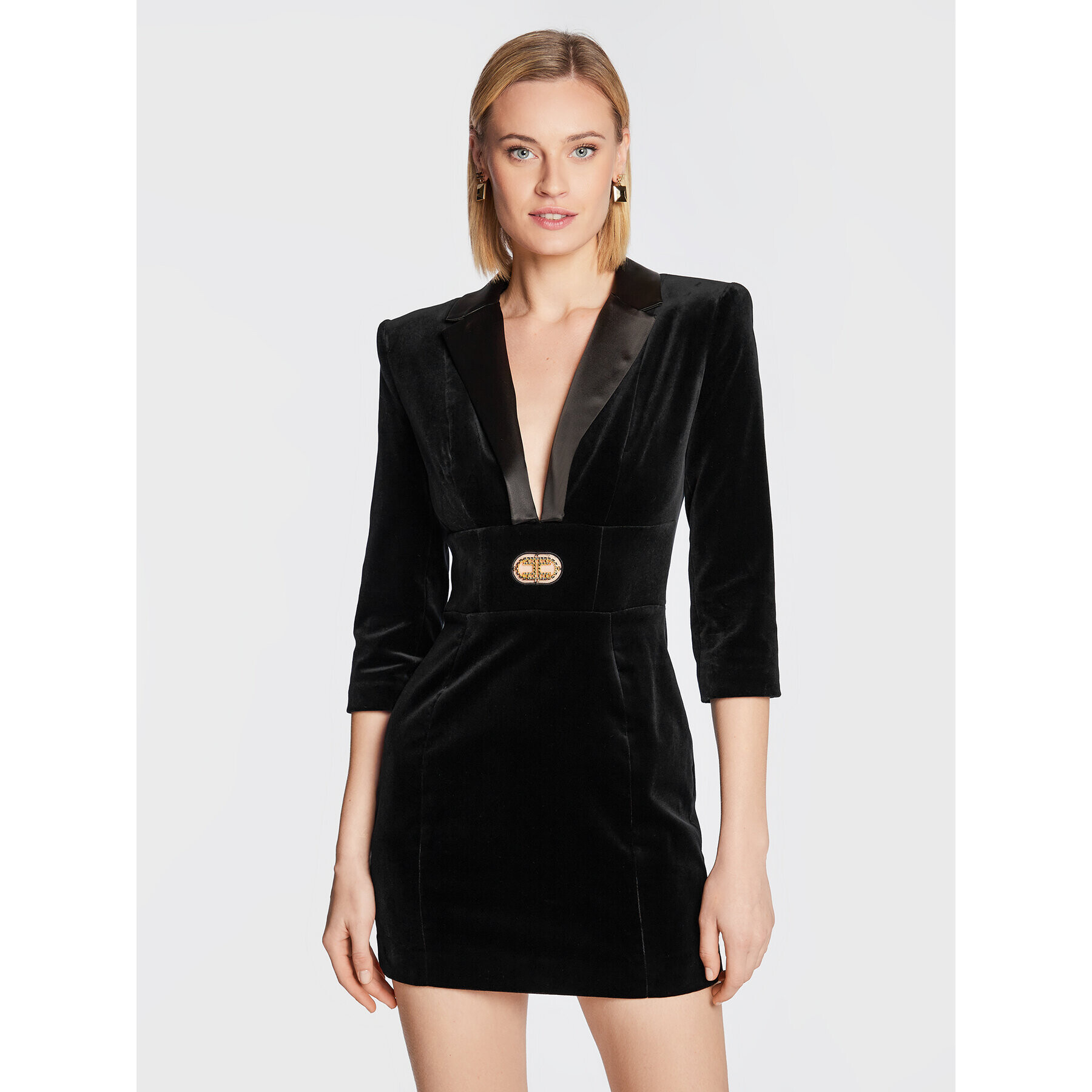 Elisabetta Franchi Коктейлна рокля AB-226-27E2-V640 Черен Slim Fit - Pepit.bg