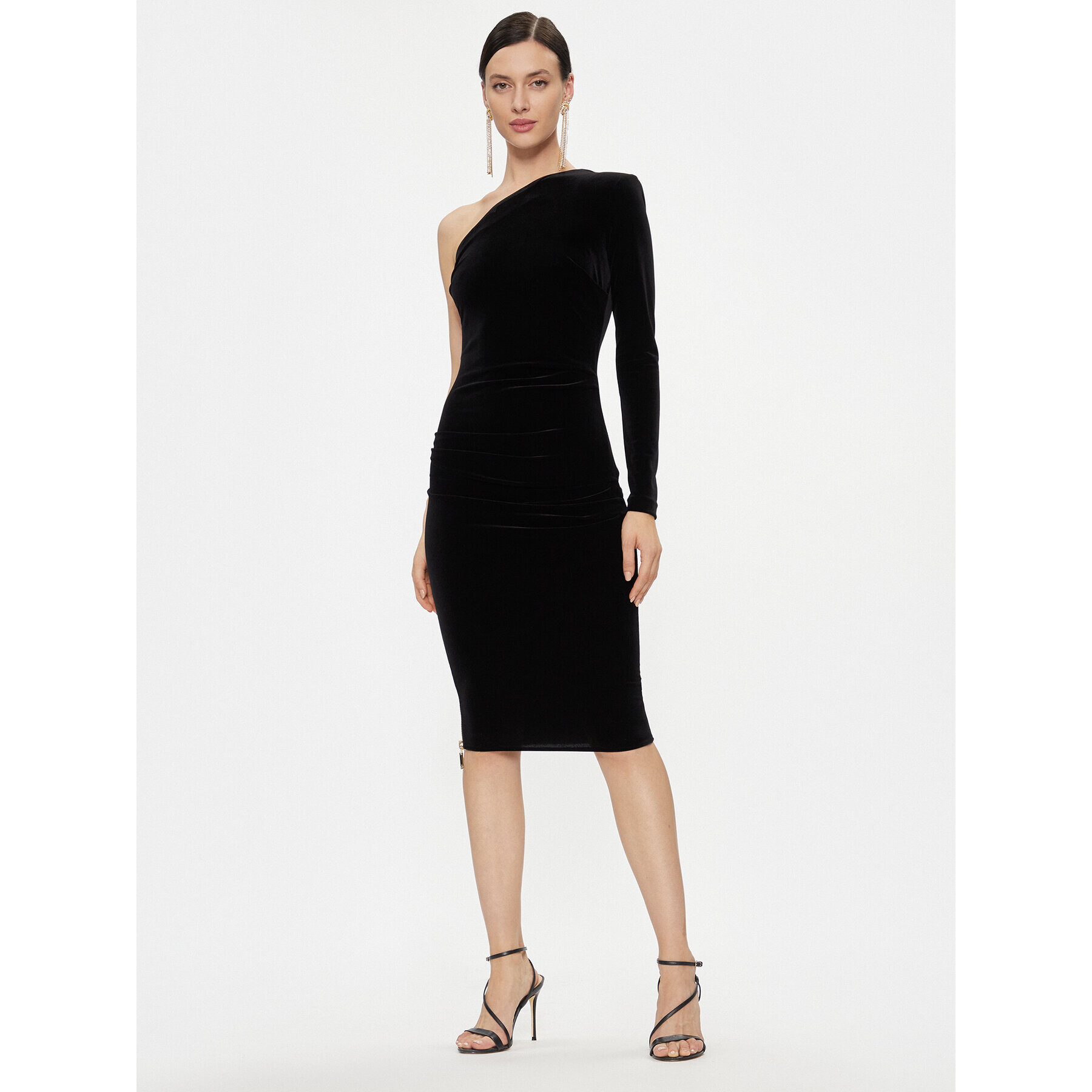 Elisabetta Franchi Коктейлна рокля AB-457-37E2-V440 Черен Slim Fit - Pepit.bg