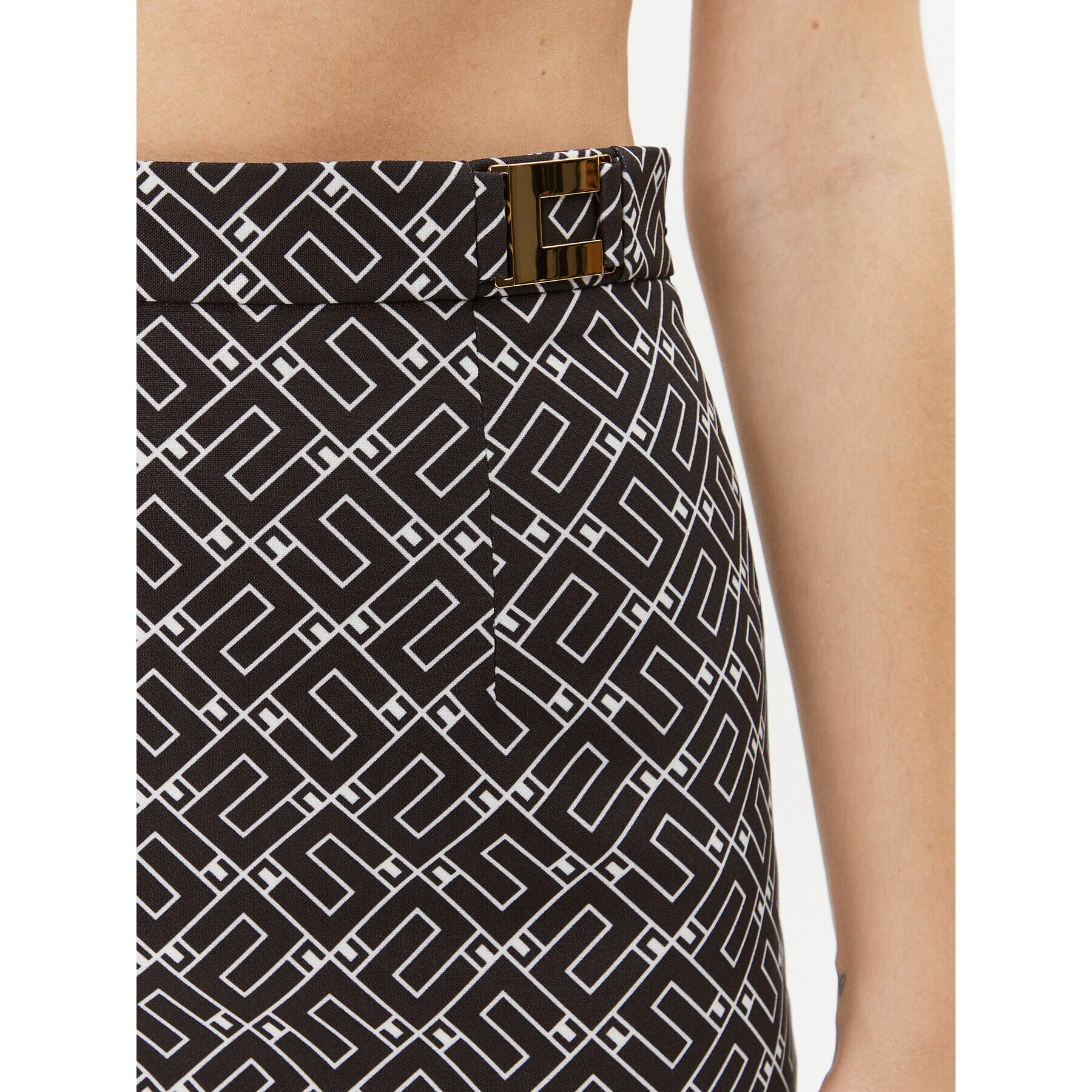 Elisabetta Franchi Мини пола GO-016-36E2-V240 Черен Regular Fit - Pepit.bg