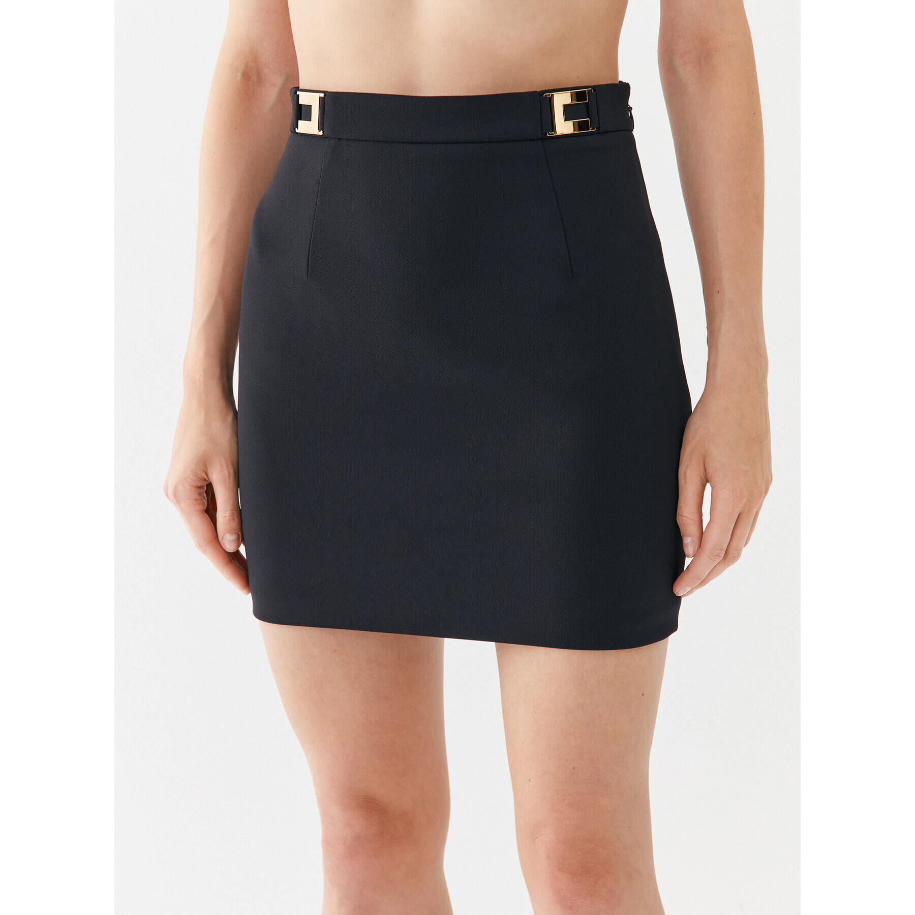 Elisabetta Franchi Мини пола GO-018-36E2-V220 Черен Regular Fit - Pepit.bg