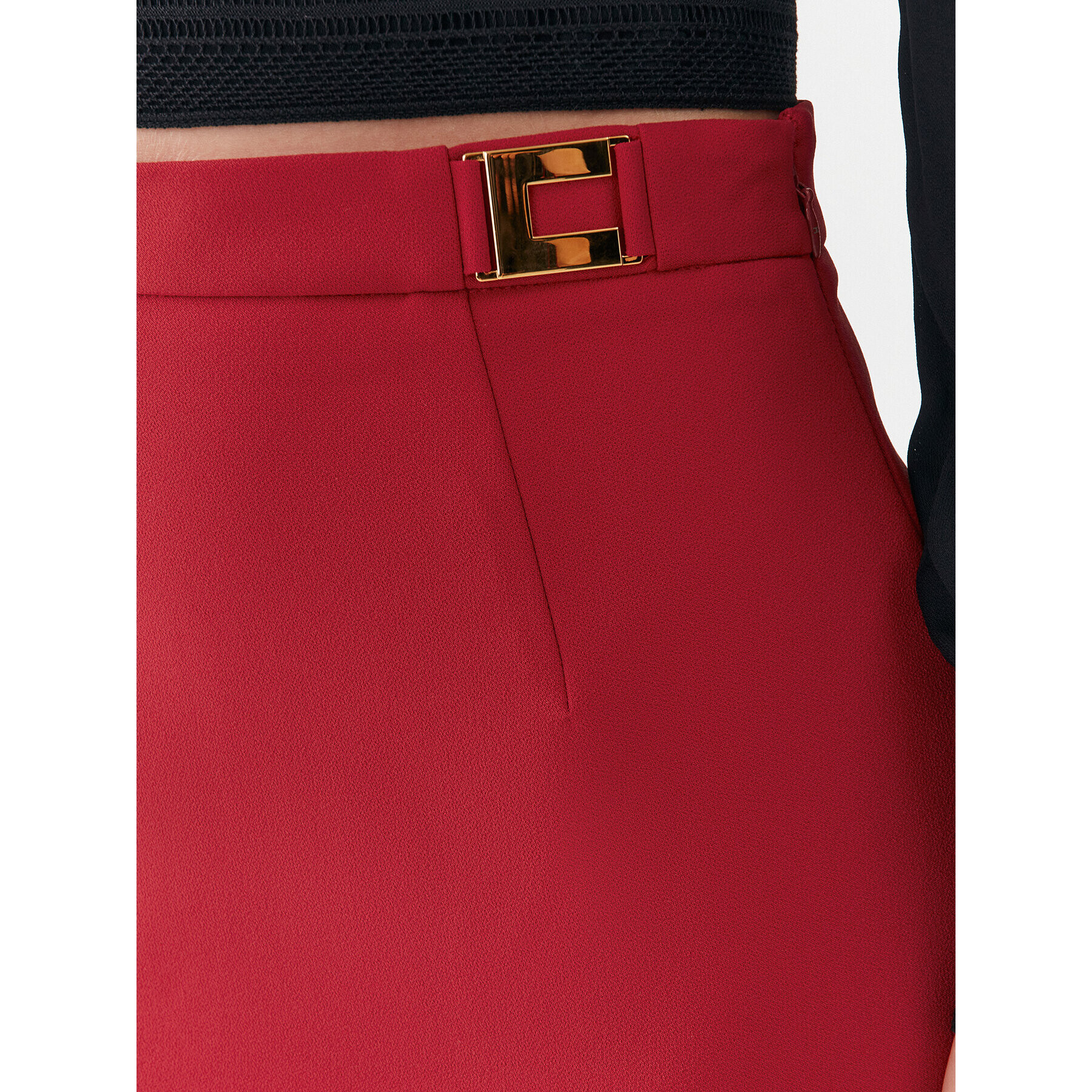 Elisabetta Franchi Мини пола GO-018-36E2-V220 Червен Slim Fit - Pepit.bg