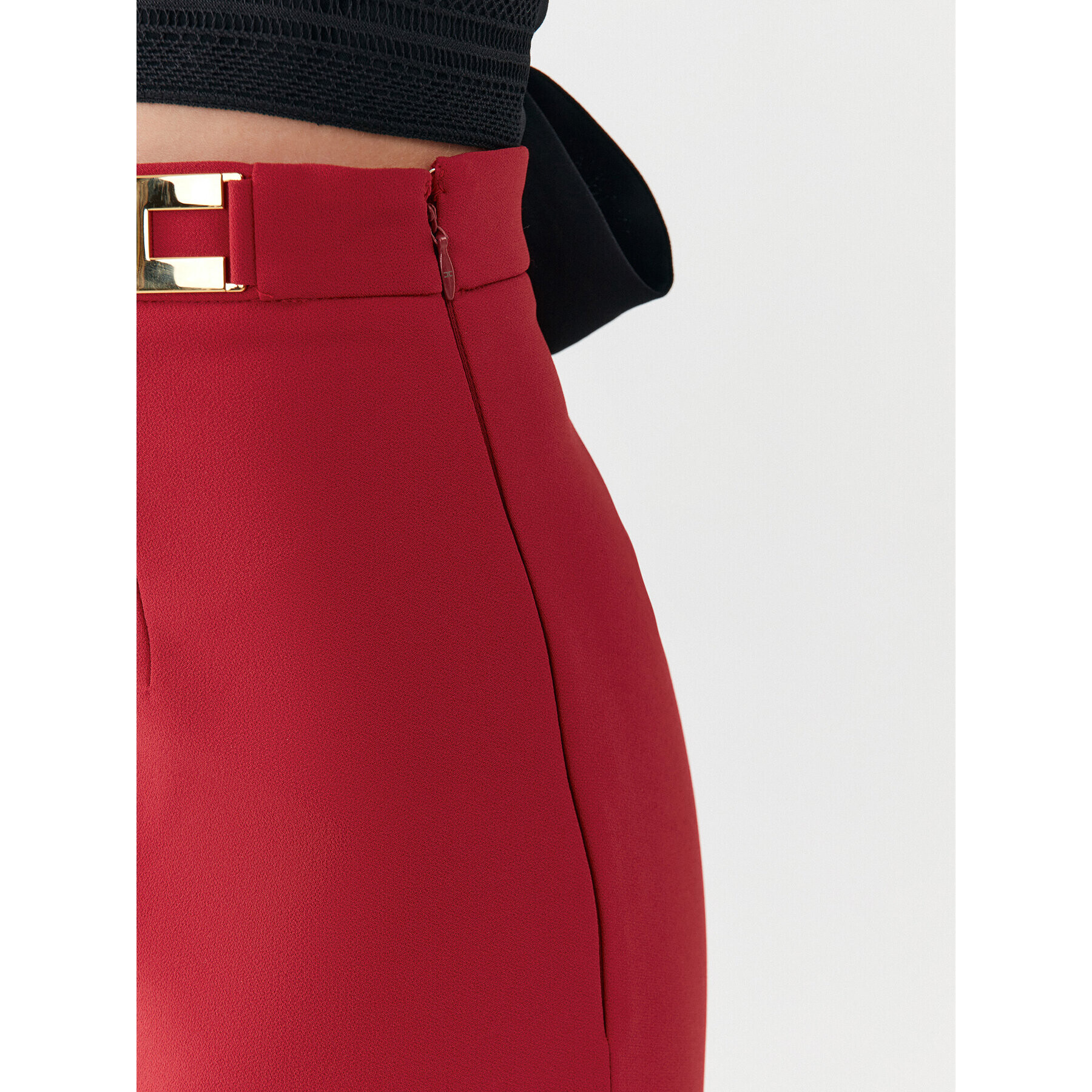 Elisabetta Franchi Мини пола GO-018-36E2-V220 Червен Slim Fit - Pepit.bg