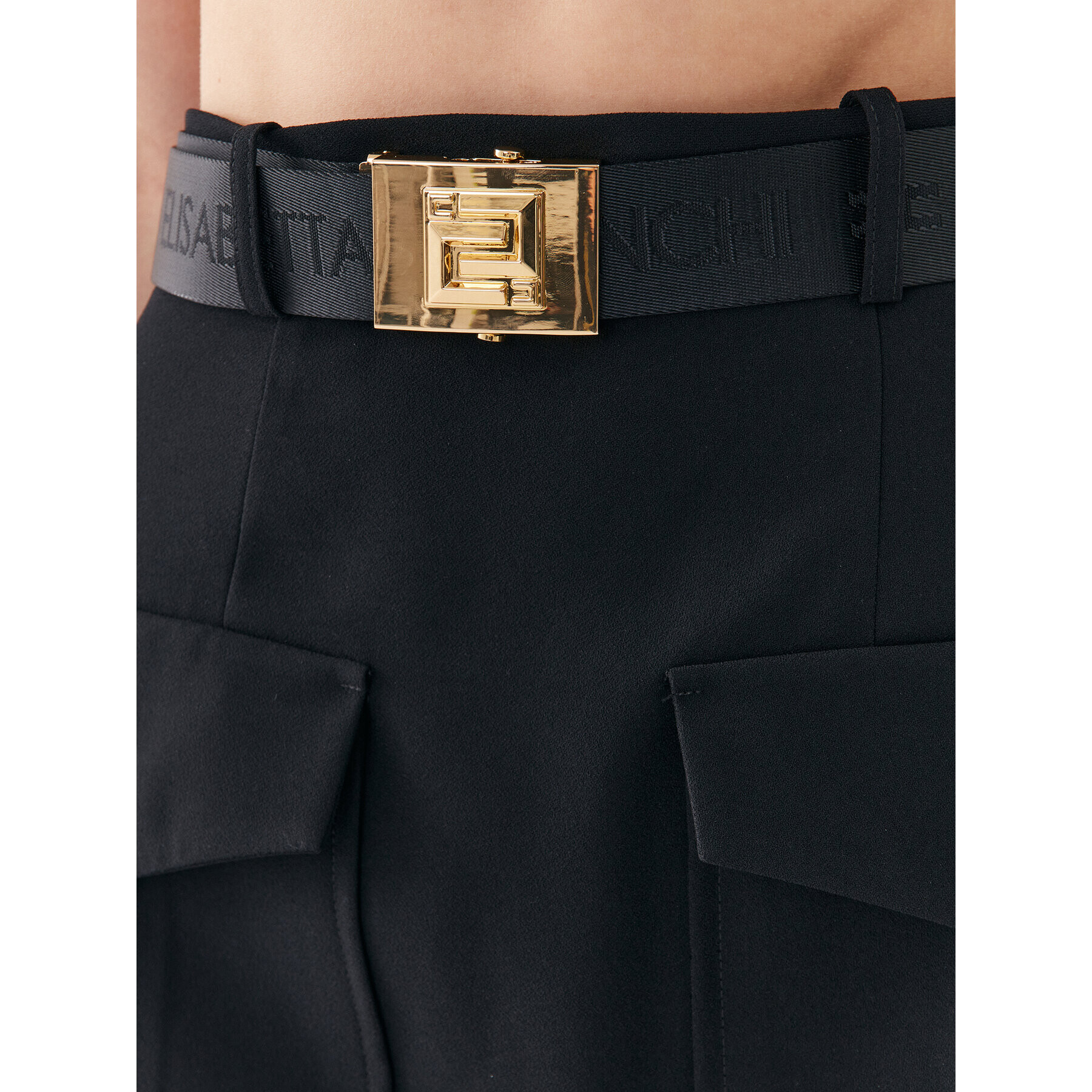 Elisabetta Franchi Мини пола GO-032-36E2-V350 Черен Regular Fit - Pepit.bg