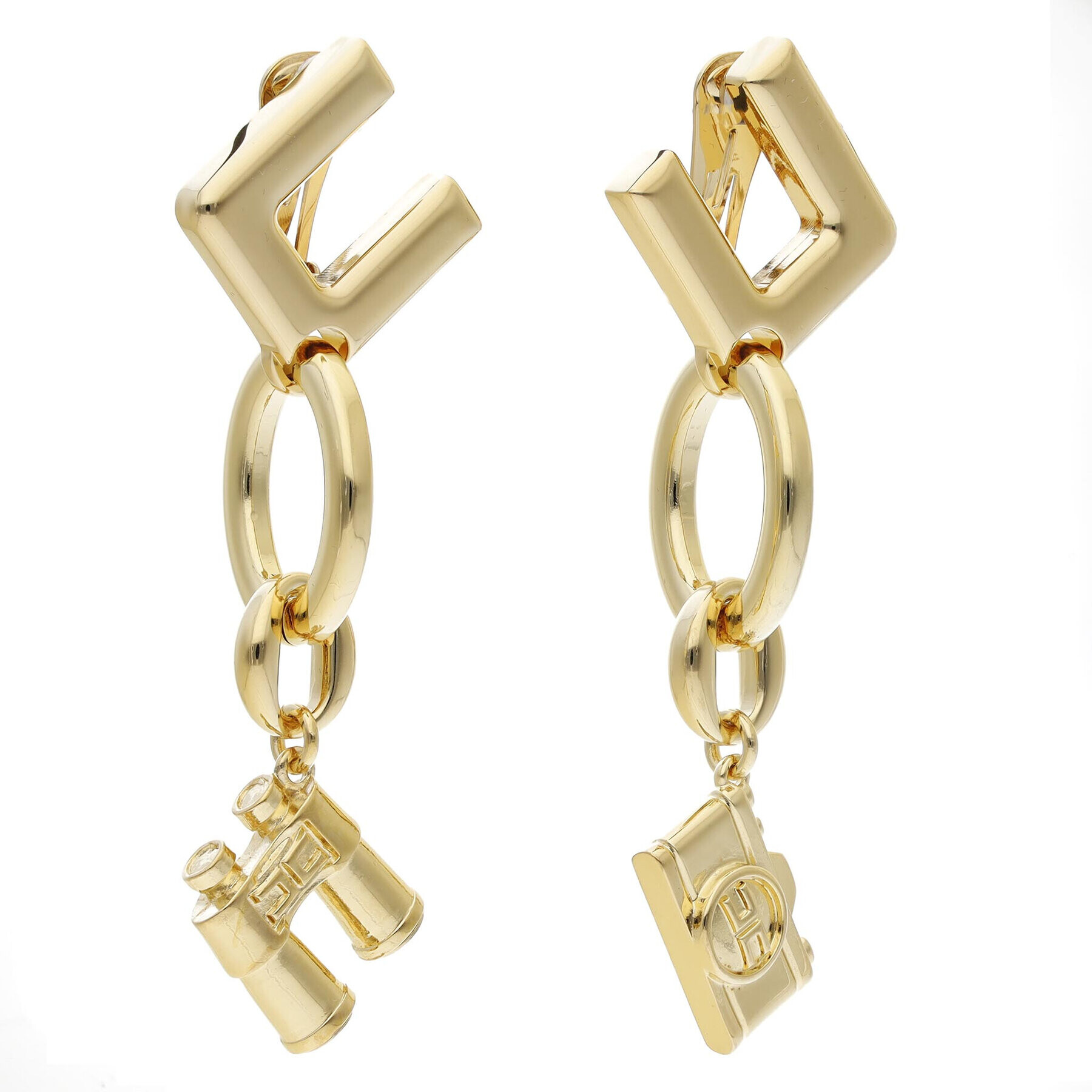 Elisabetta Franchi Обеци с клипс OR-06B-22E2-V190 Златист - Pepit.bg