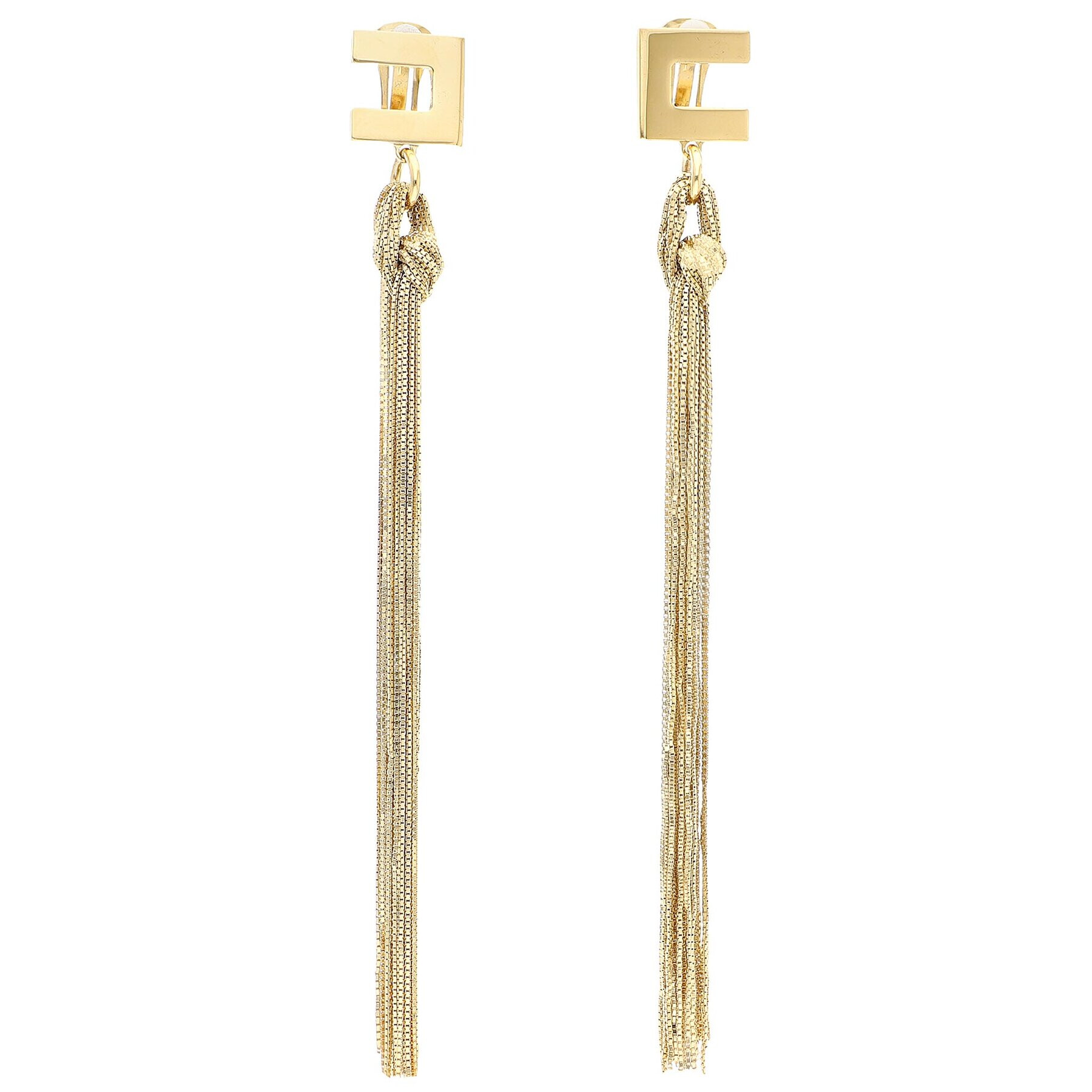Elisabetta Franchi Обеци с клипс OR-05B-32E2-V190 Златист - Pepit.bg