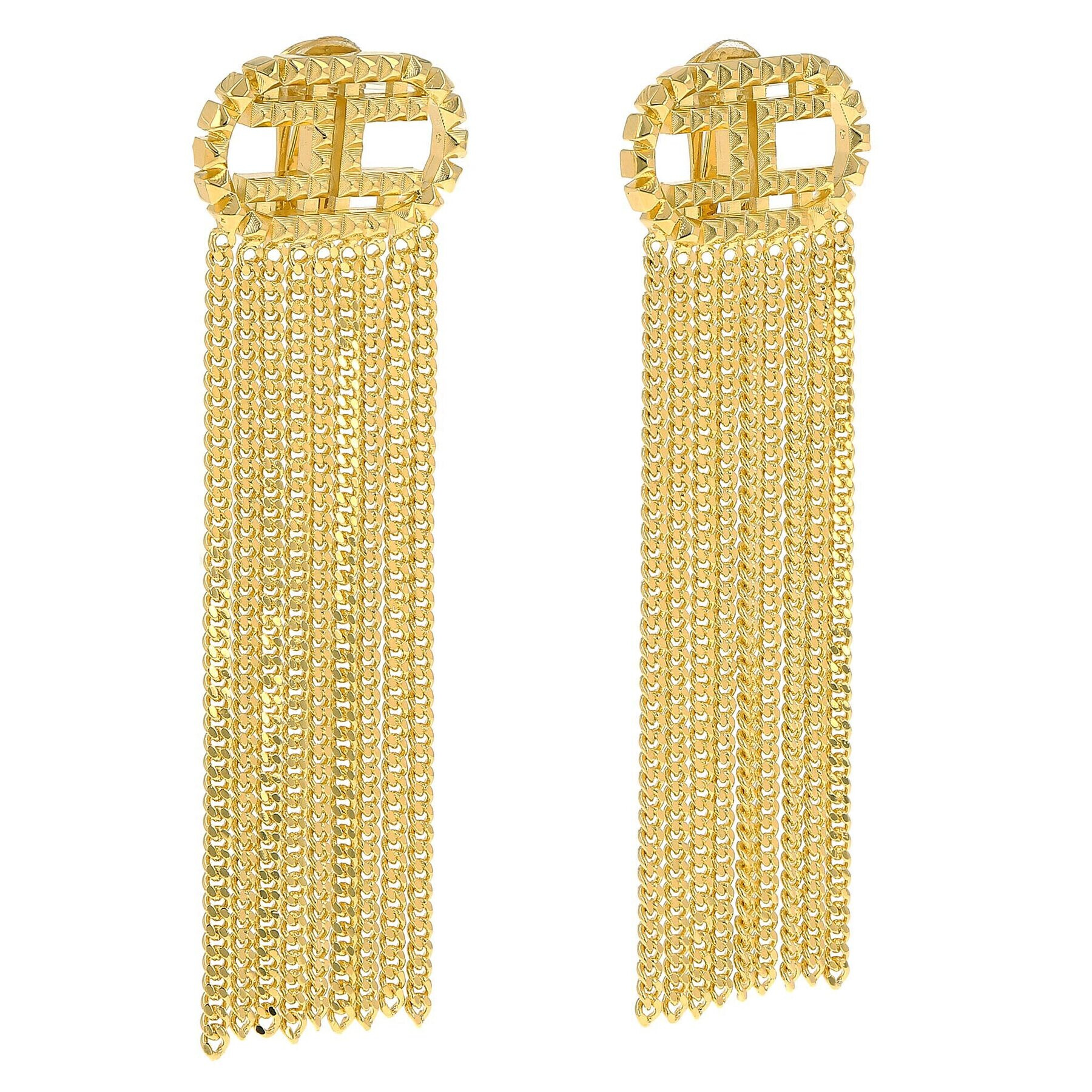 Elisabetta Franchi Обеци с клипс OR-14M-32E2-V220 Златист - Pepit.bg