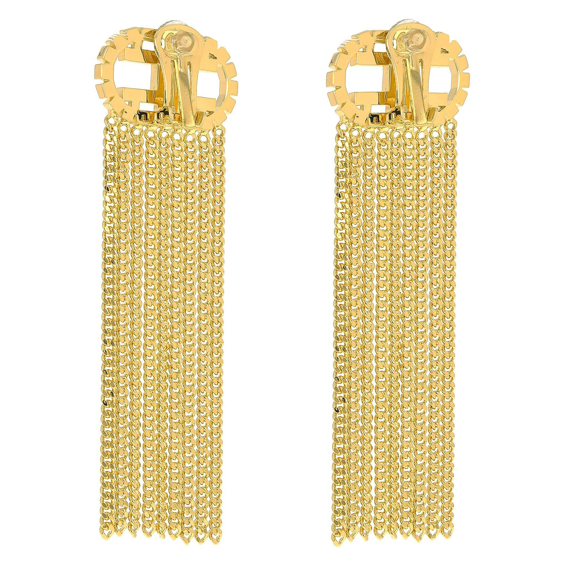 Elisabetta Franchi Обеци с клипс OR-14M-32E2-V220 Златист - Pepit.bg