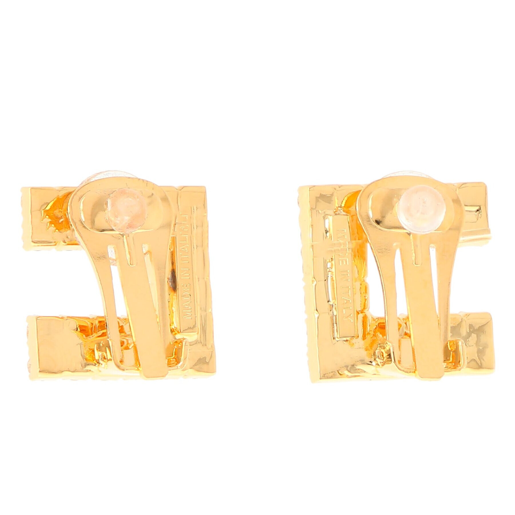 Elisabetta Franchi Обеци с клипс OR-24M-36E2-V150 Златист - Pepit.bg
