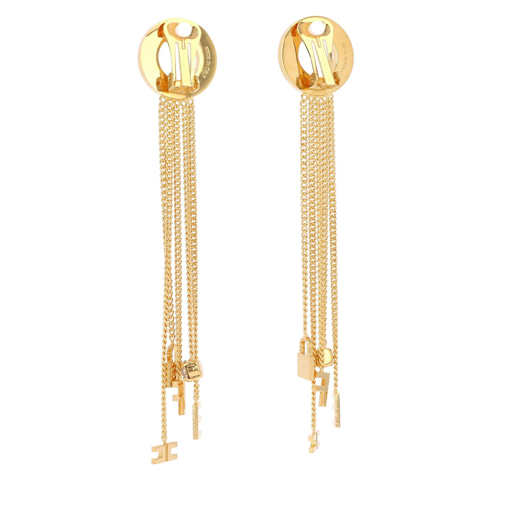 Elisabetta Franchi Обеци с клипс OR-37A-41E2-V230 Златист - Pepit.bg