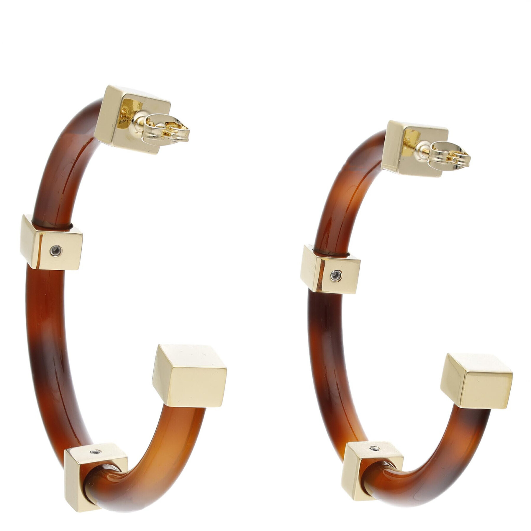 Elisabetta Franchi Обици OR-8MC-22E2-V220 Кафяв - Pepit.bg