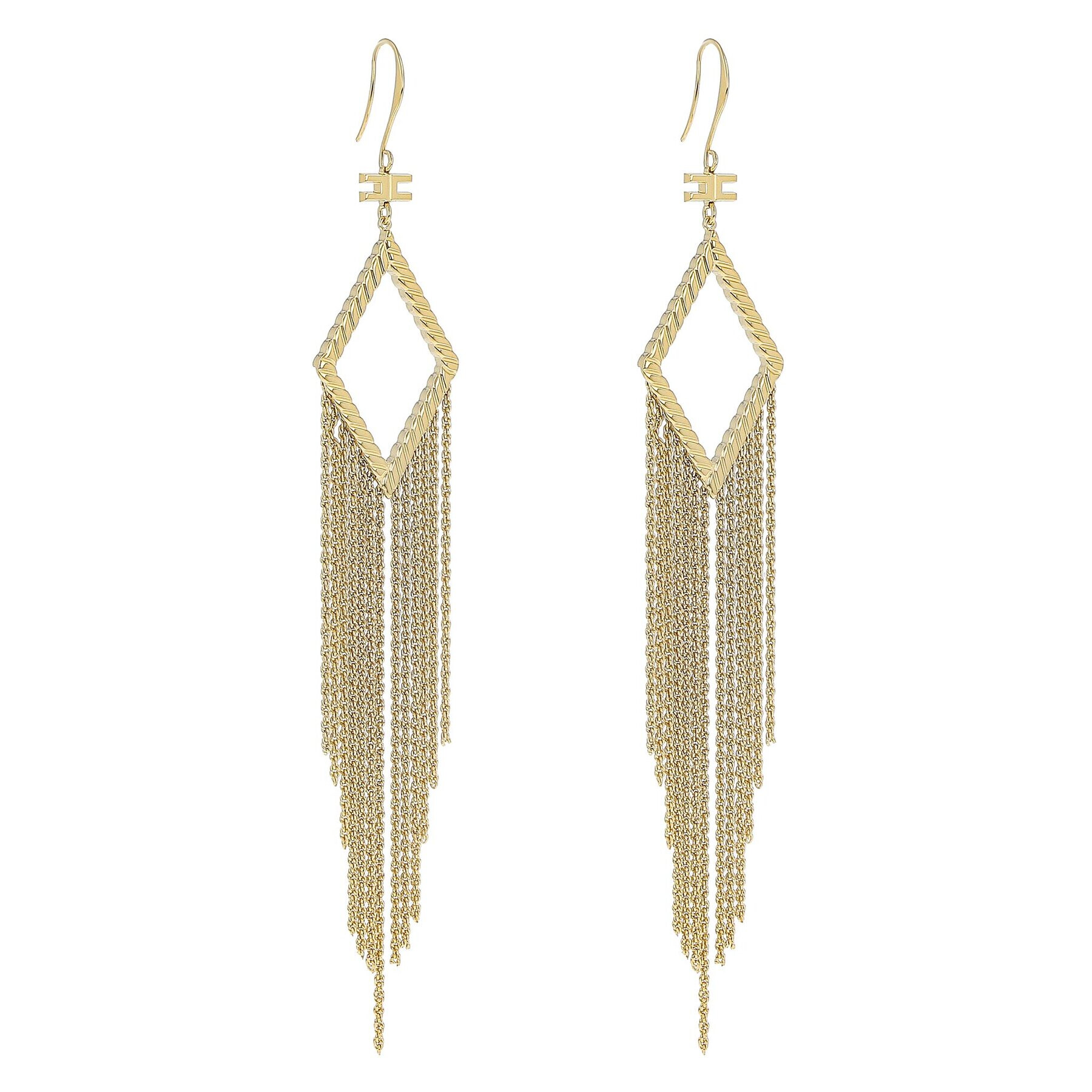 Elisabetta Franchi Обици OR-04B-32E2-V220 Златист - Pepit.bg