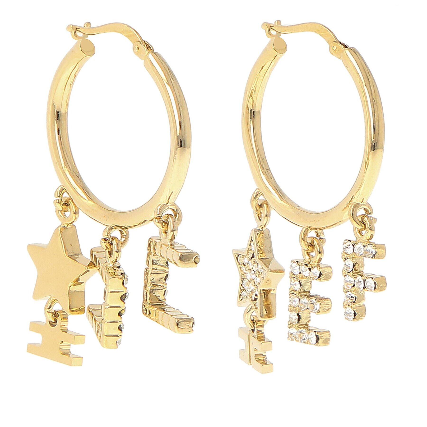 Elisabetta Franchi Обици OR-20A-36E2-V200 Златист - Pepit.bg