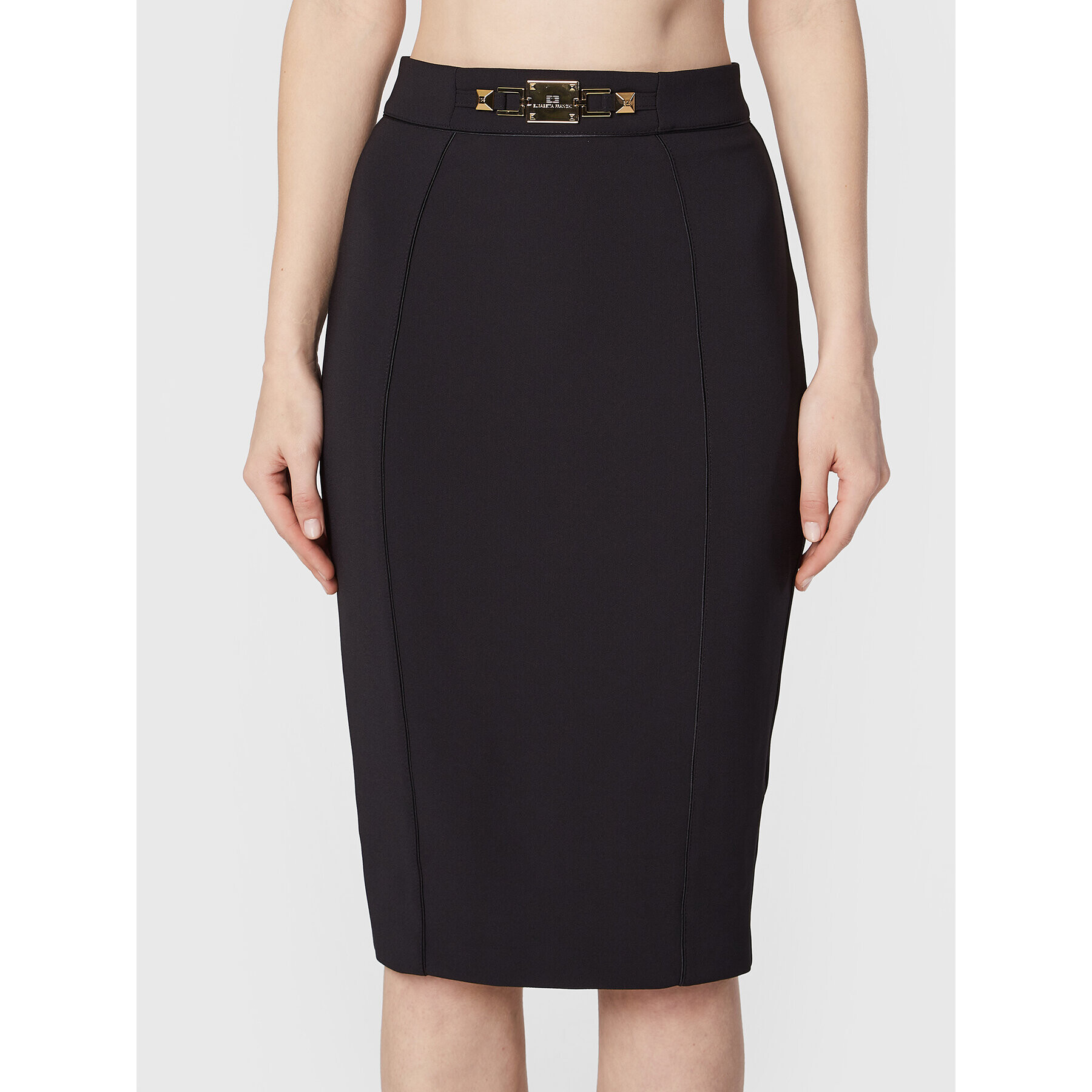 Elisabetta Franchi Пола тип молив GO-495-27E2-V330 Черен Slim Fit - Pepit.bg