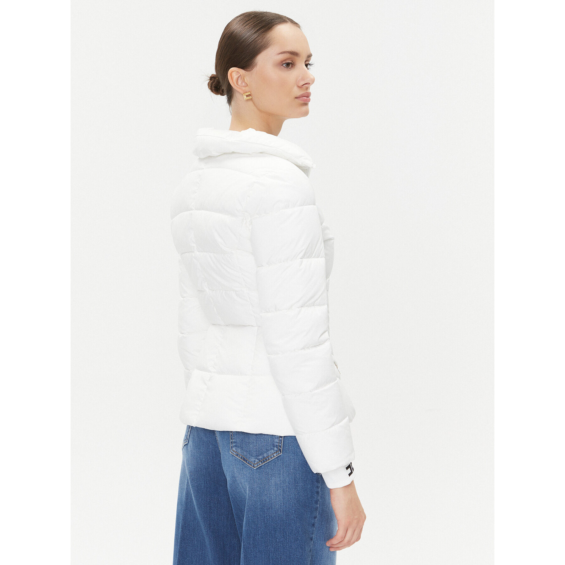 Elisabetta Franchi Пухено яке PI-59H-36E2-V590 Бял Regular Fit - Pepit.bg
