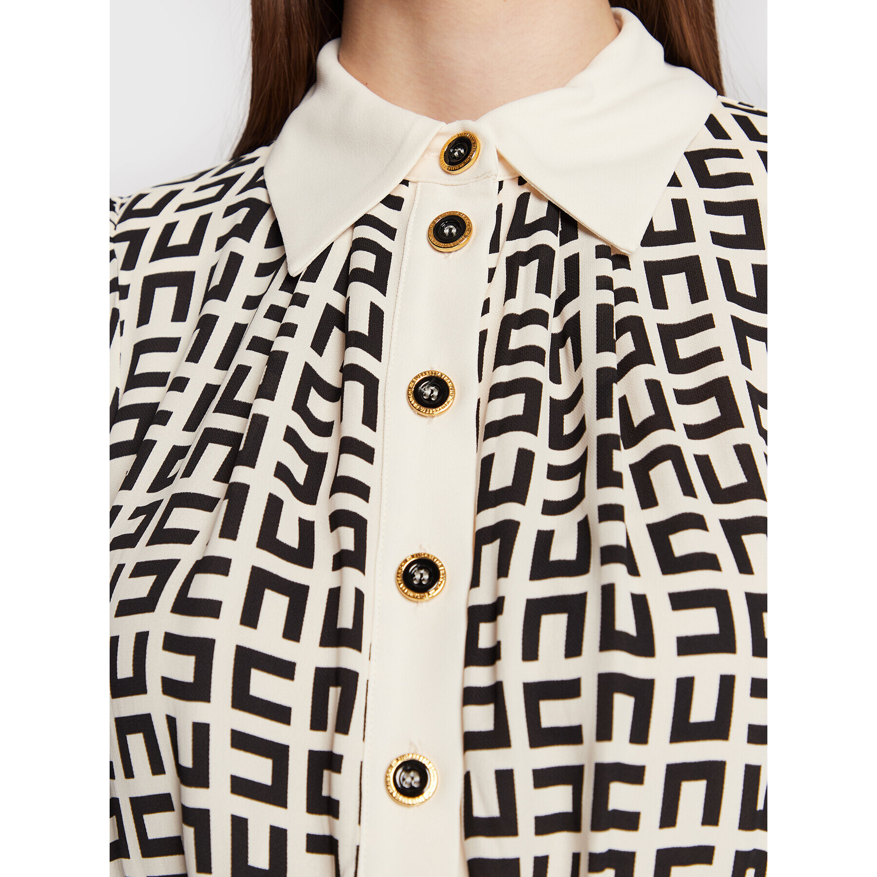 Elisabetta Franchi Риза CA-008-31E2-V350 Бежов Regular Fit - Pepit.bg