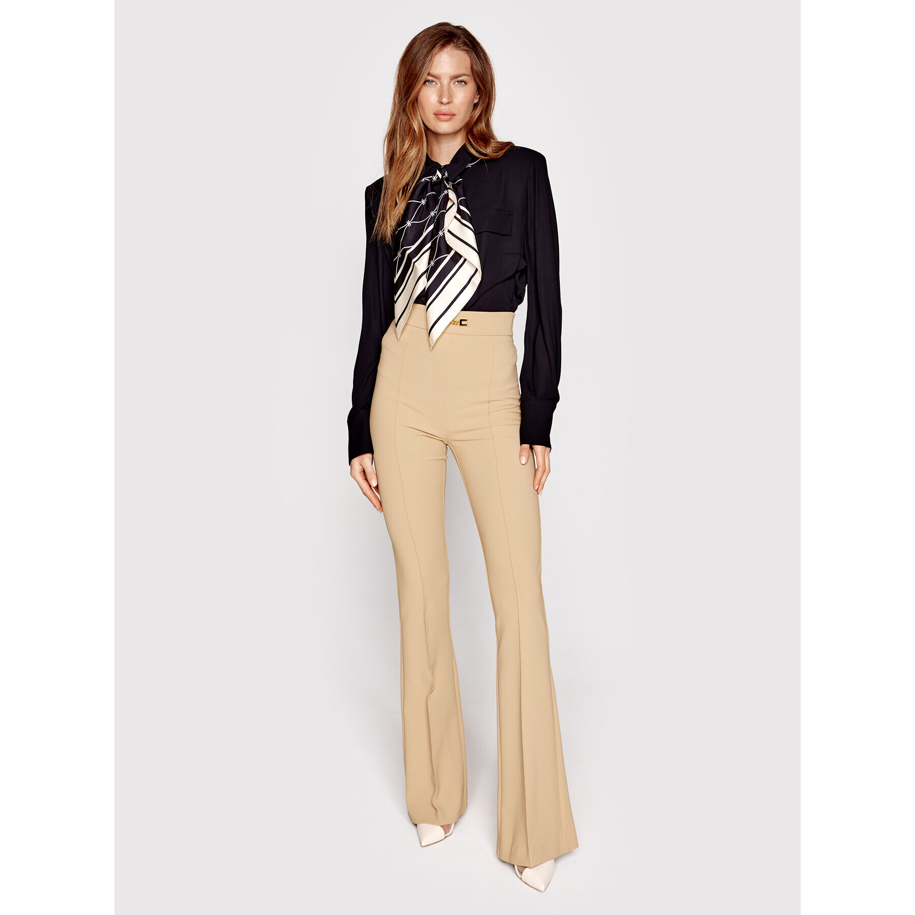 Elisabetta Franchi Риза CA-014-26E2-V280 Черен Regular Fit - Pepit.bg