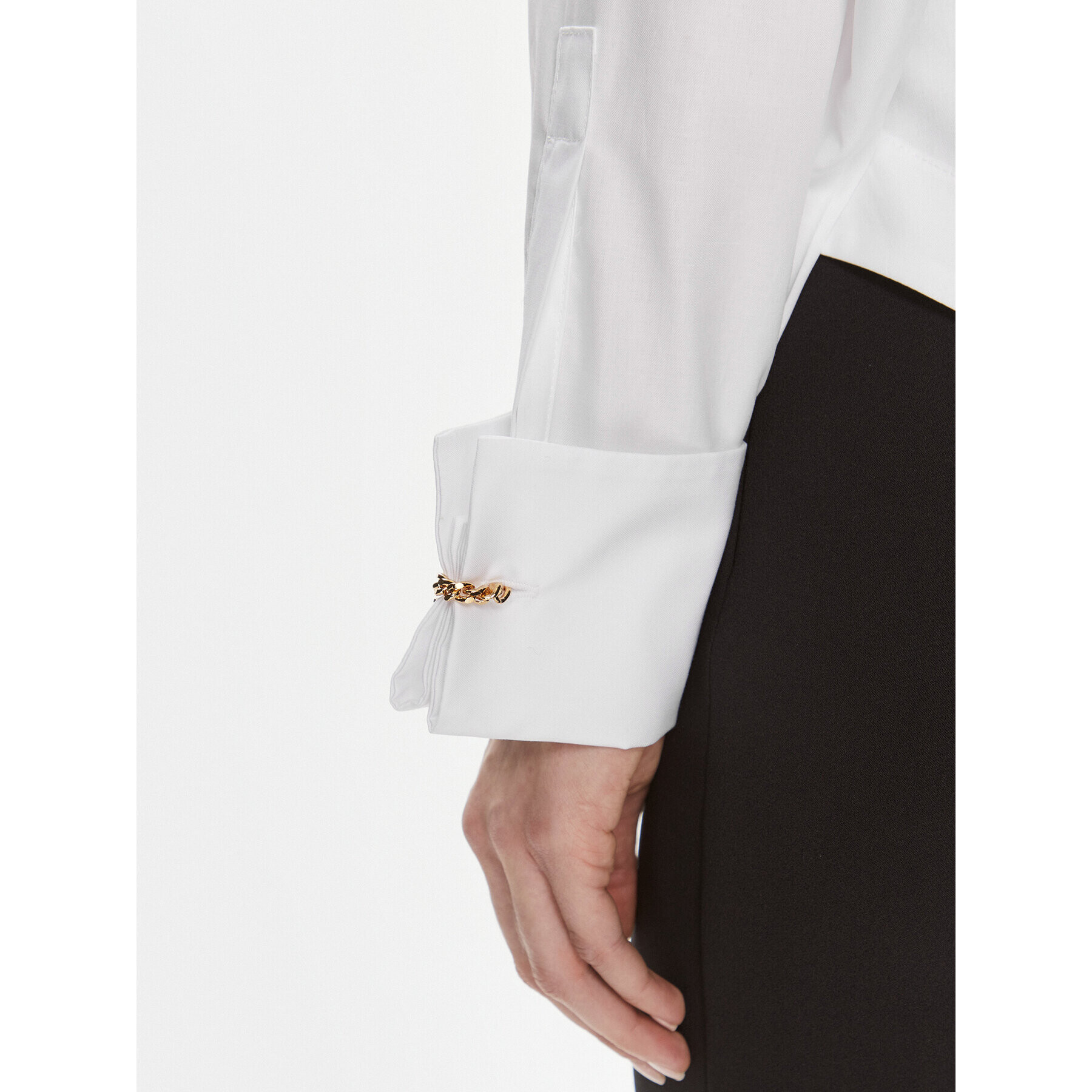 Elisabetta Franchi Риза CA-017-41E2-V300 Бял Regular Fit - Pepit.bg