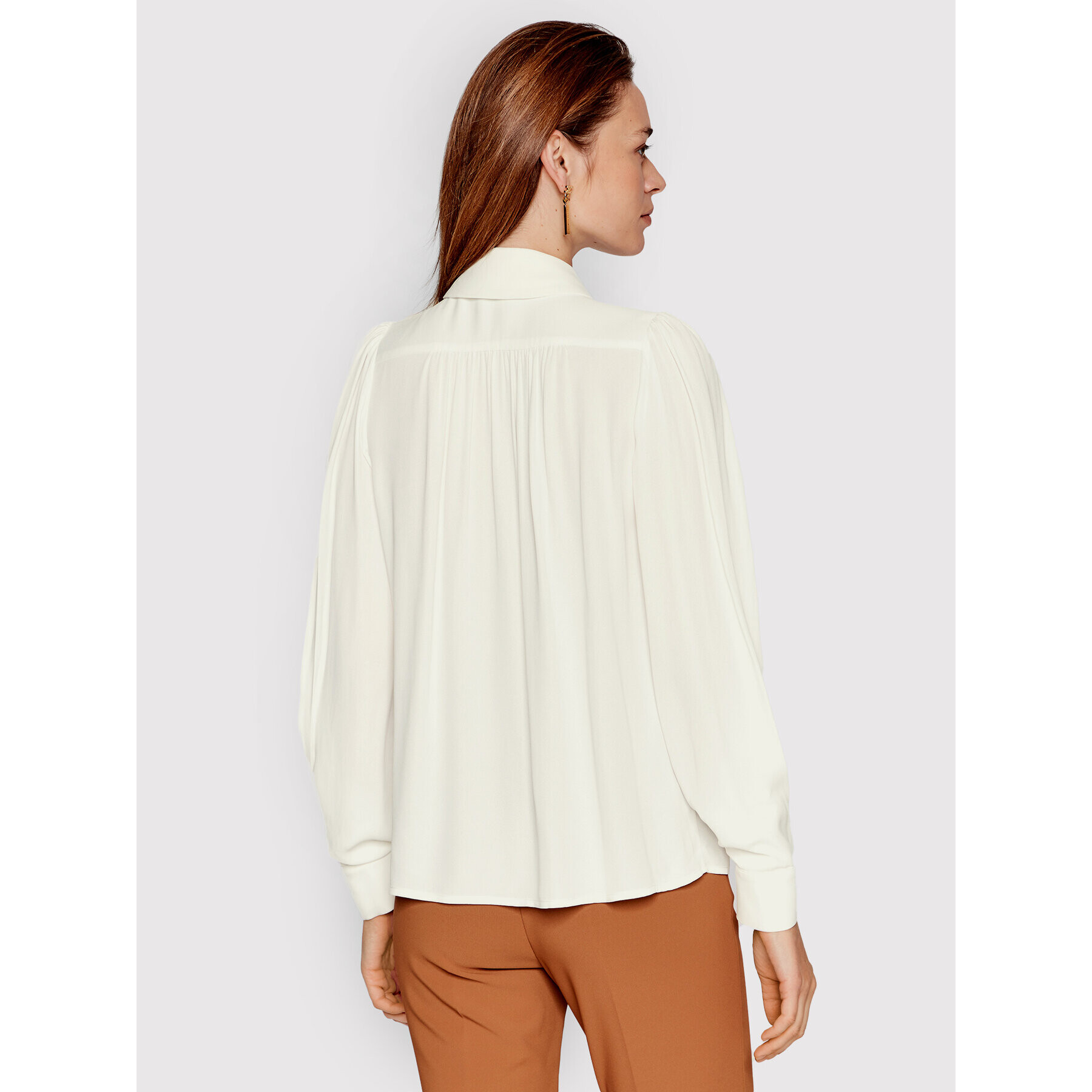 Elisabetta Franchi Риза CA-019-21E2-V300 Бял Regular Fit - Pepit.bg