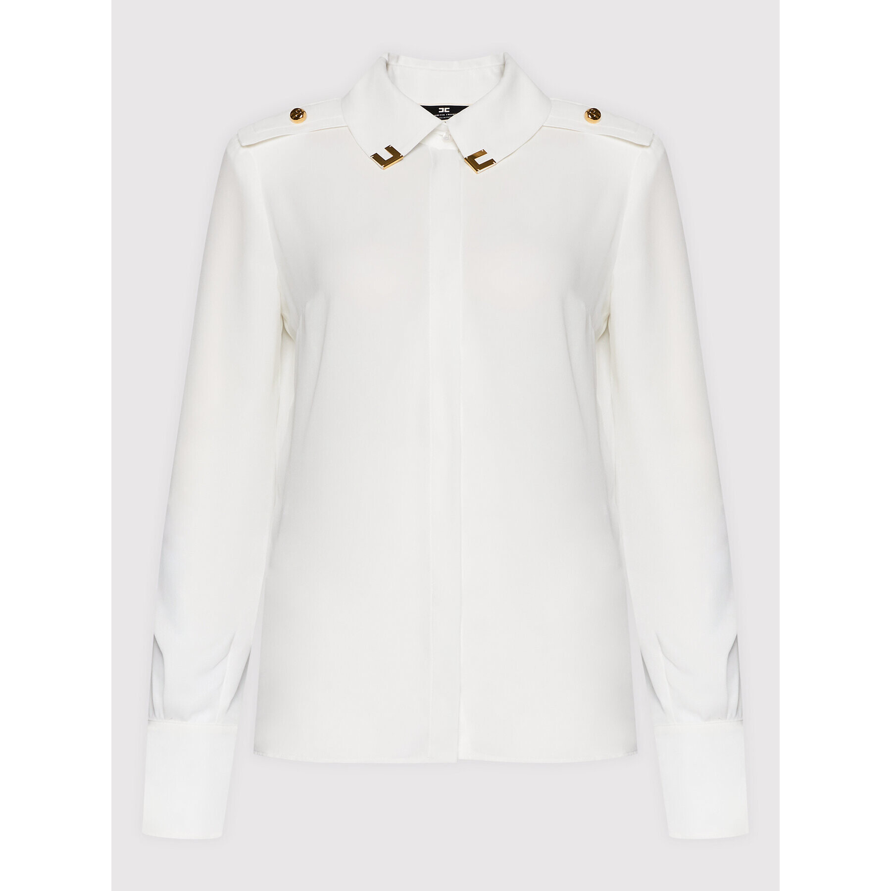 Elisabetta Franchi Риза CA-025-22E2-V290 Бял Regular Fit - Pepit.bg