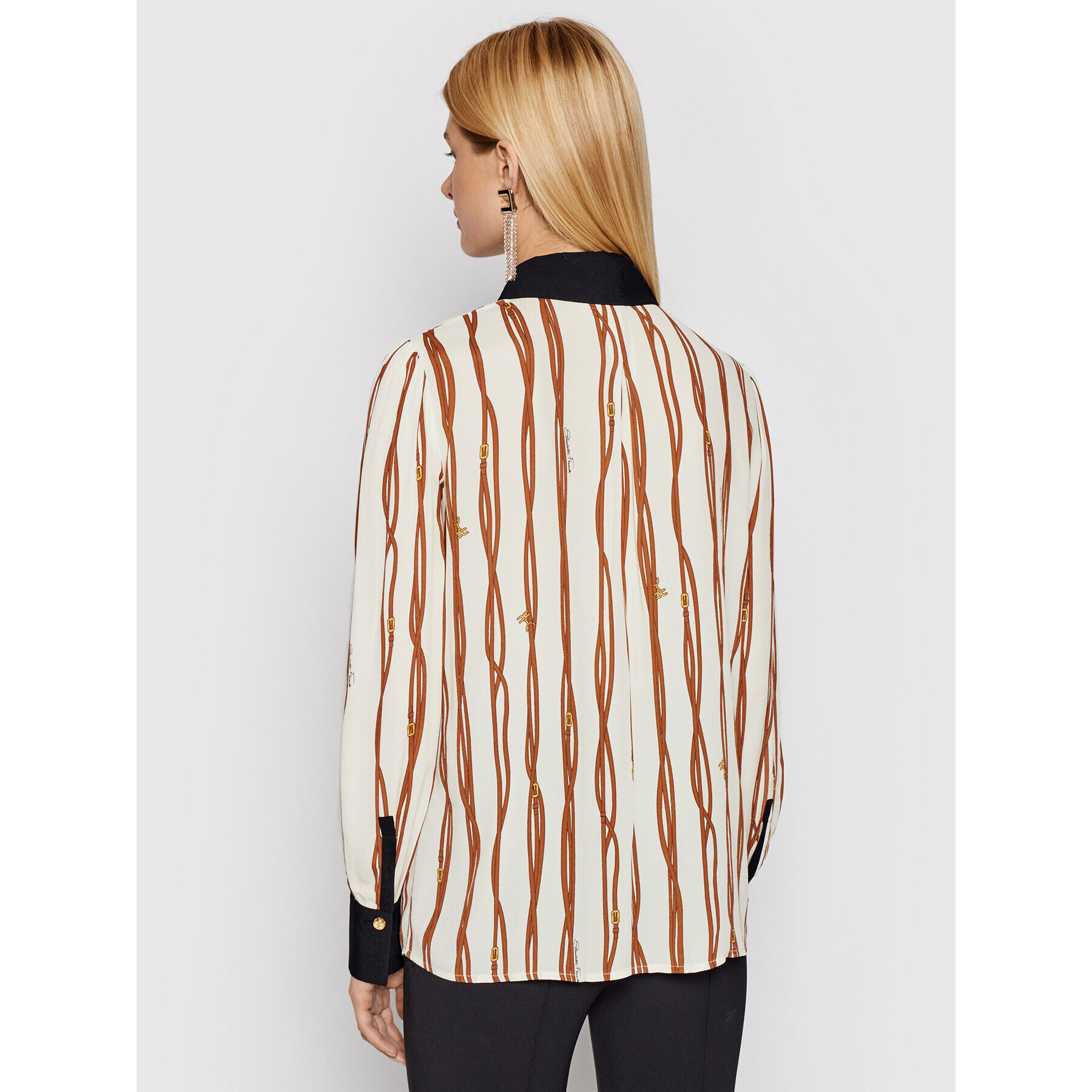 Elisabetta Franchi Риза CA--292-16E2-V320 Бежов Regular Fit - Pepit.bg