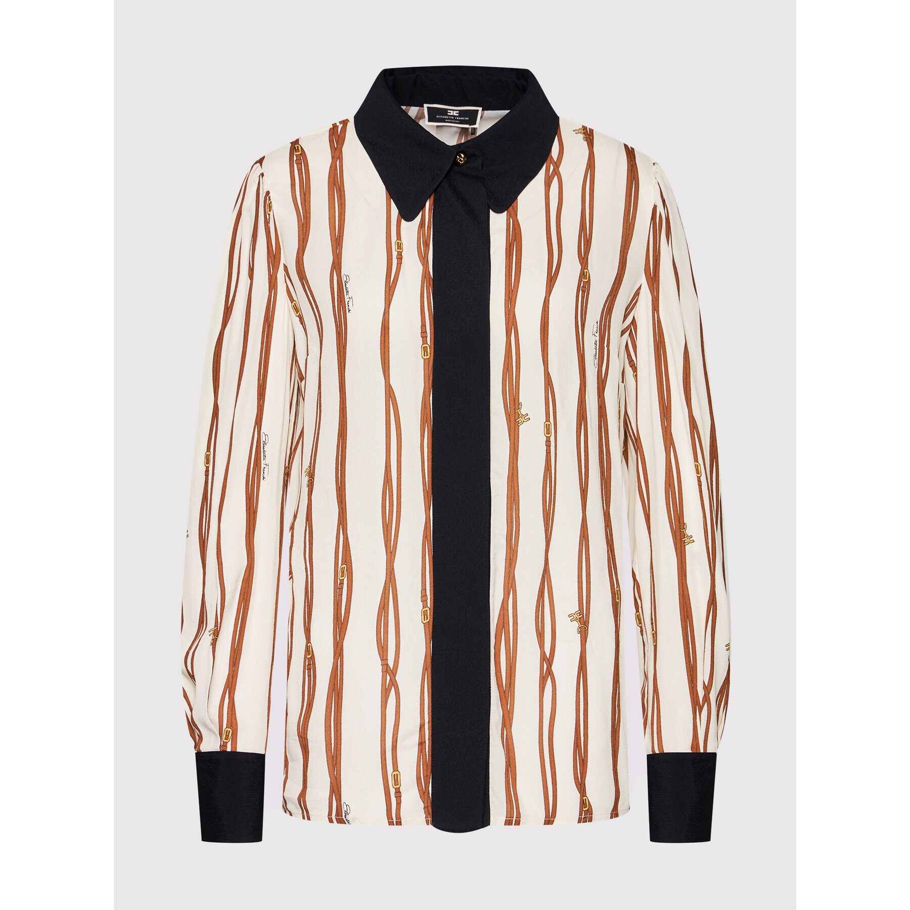Elisabetta Franchi Риза CA--292-16E2-V320 Бежов Regular Fit - Pepit.bg