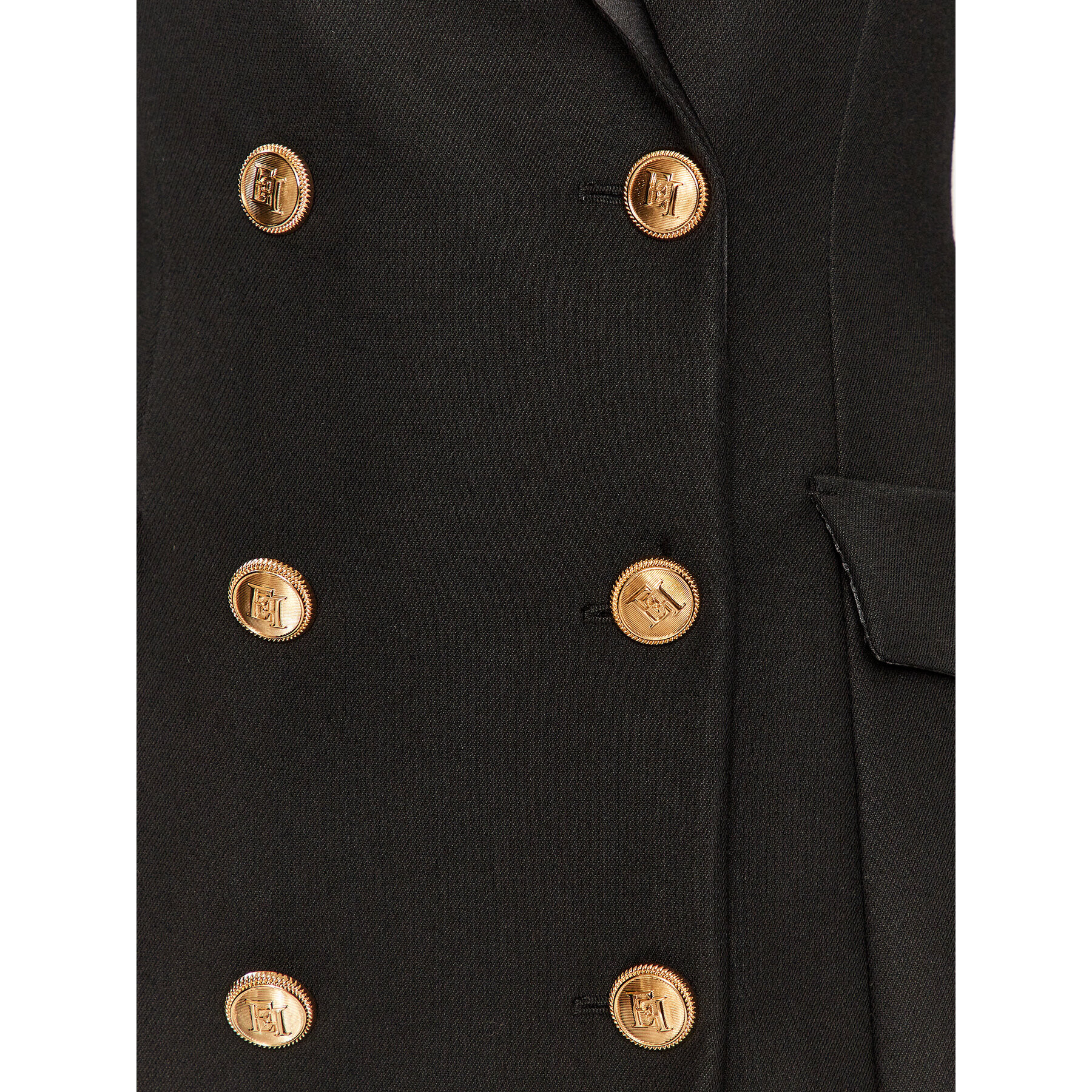 Elisabetta Franchi Сако AB-418-36E2-V840 Черен Regular Fit - Pepit.bg