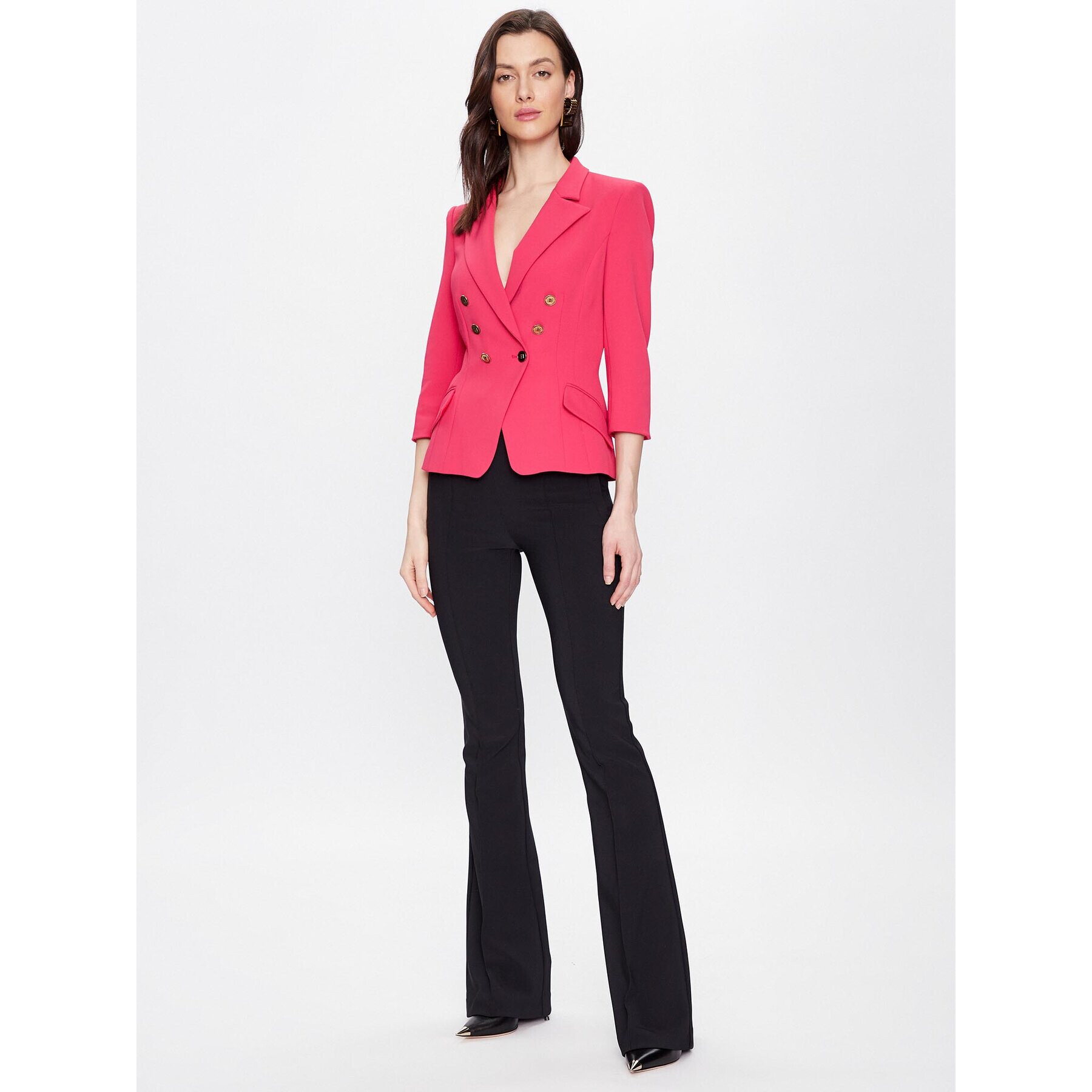 Elisabetta Franchi Сако GI-045-31E2-V560 Розов Regular Fit - Pepit.bg