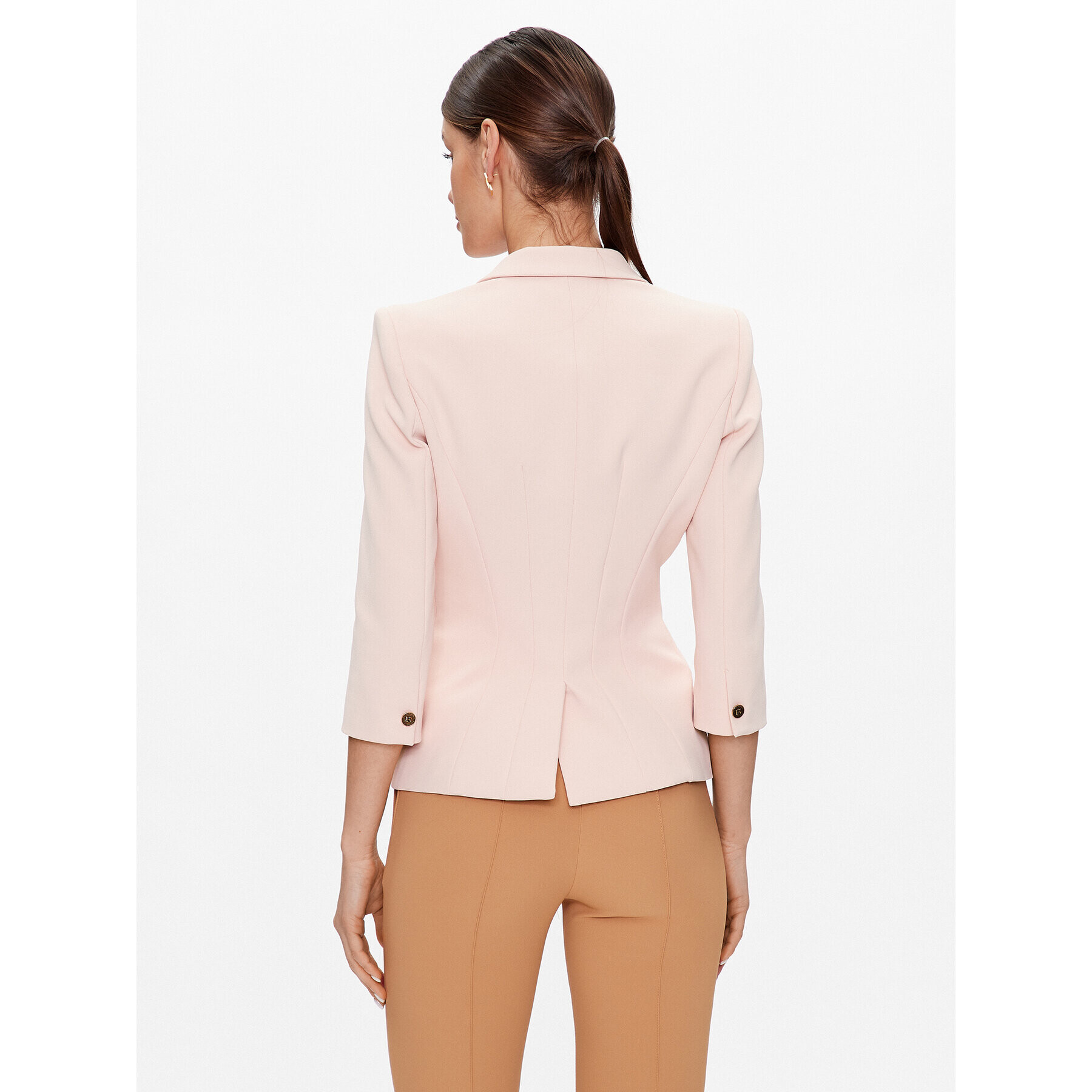 Elisabetta Franchi Сако GI-045-31E2-V560 Розов Regular Fit - Pepit.bg