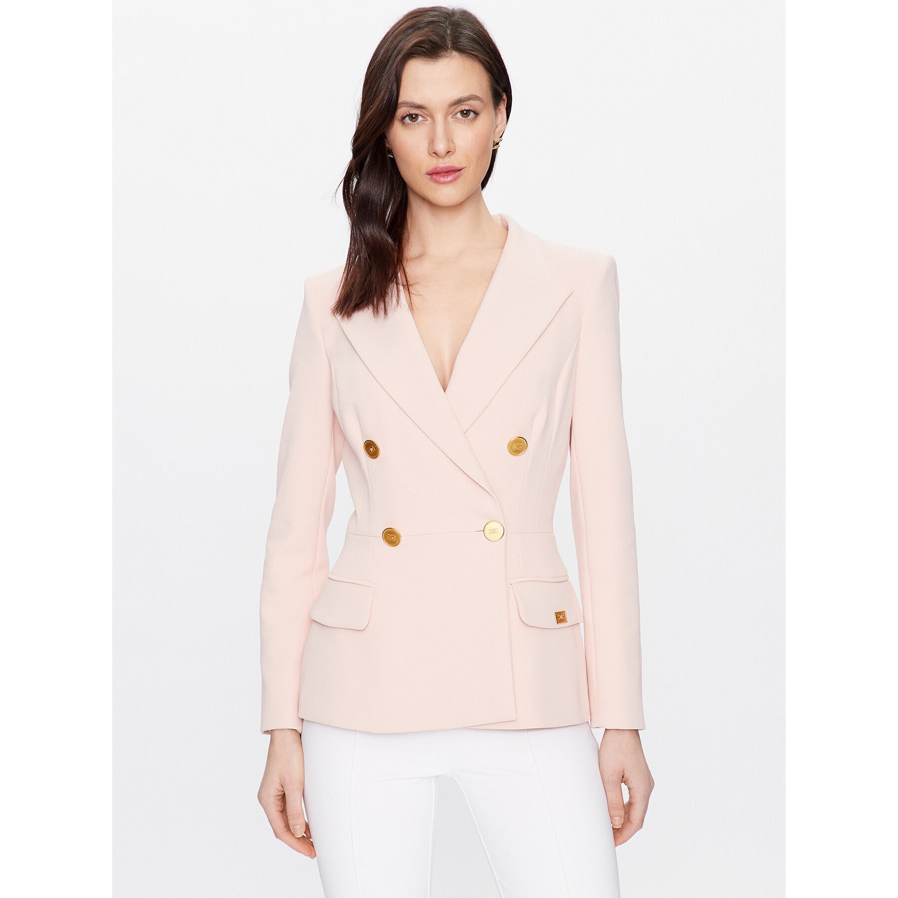 Elisabetta Franchi Сако GI-046-31E2-V600 Розов Regular Fit - Pepit.bg
