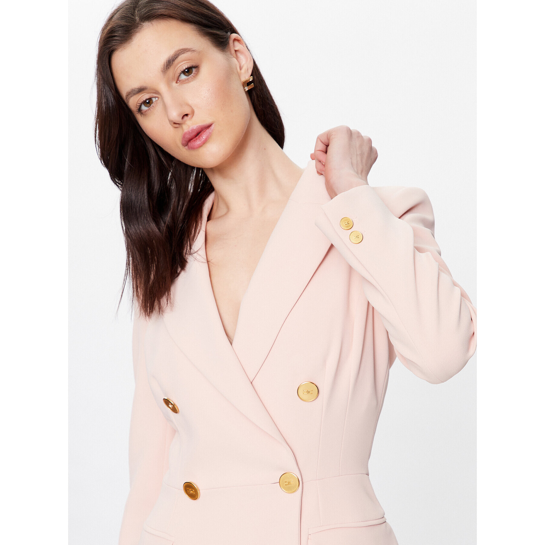 Elisabetta Franchi Сако GI-046-31E2-V600 Розов Regular Fit - Pepit.bg