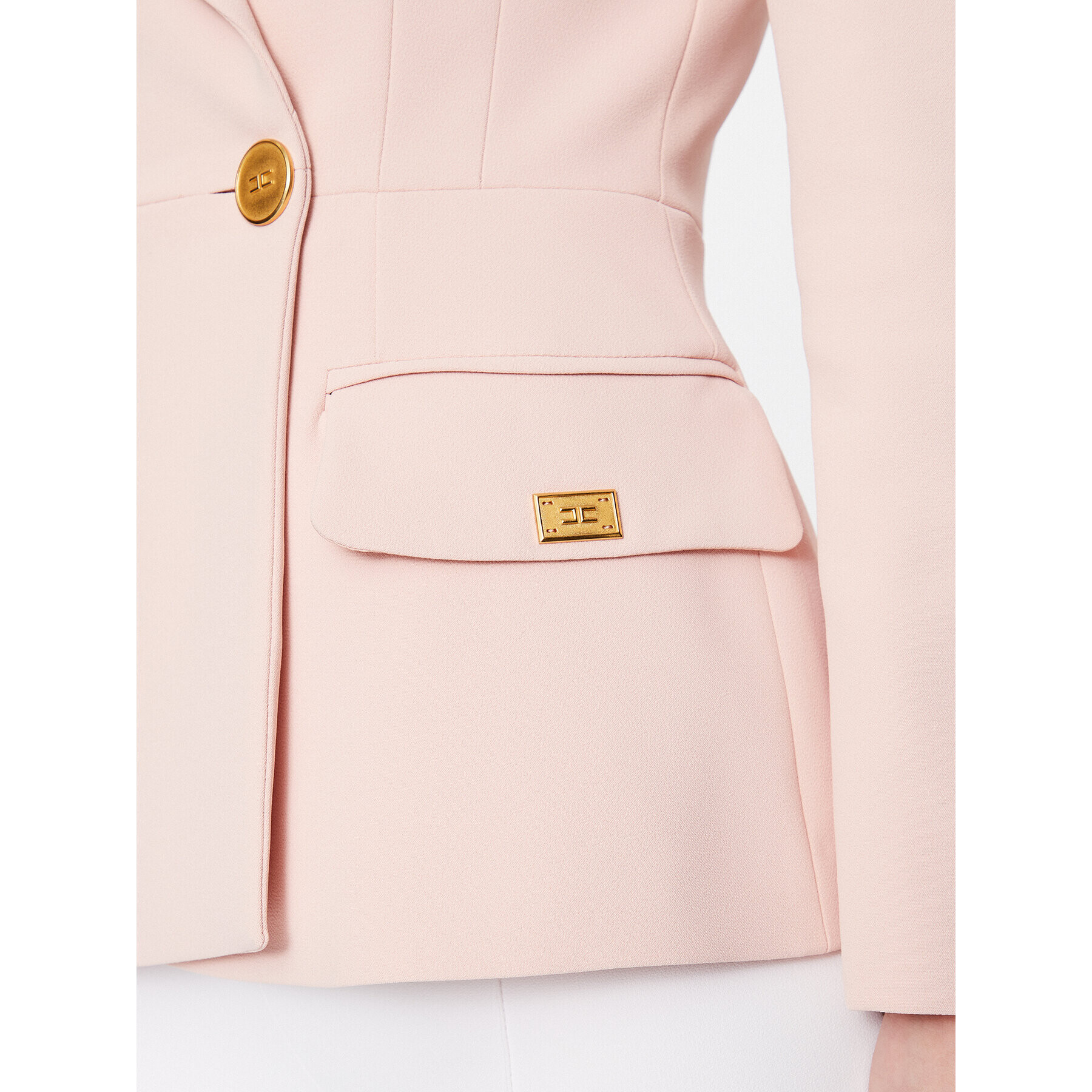 Elisabetta Franchi Сако GI-046-31E2-V600 Розов Regular Fit - Pepit.bg