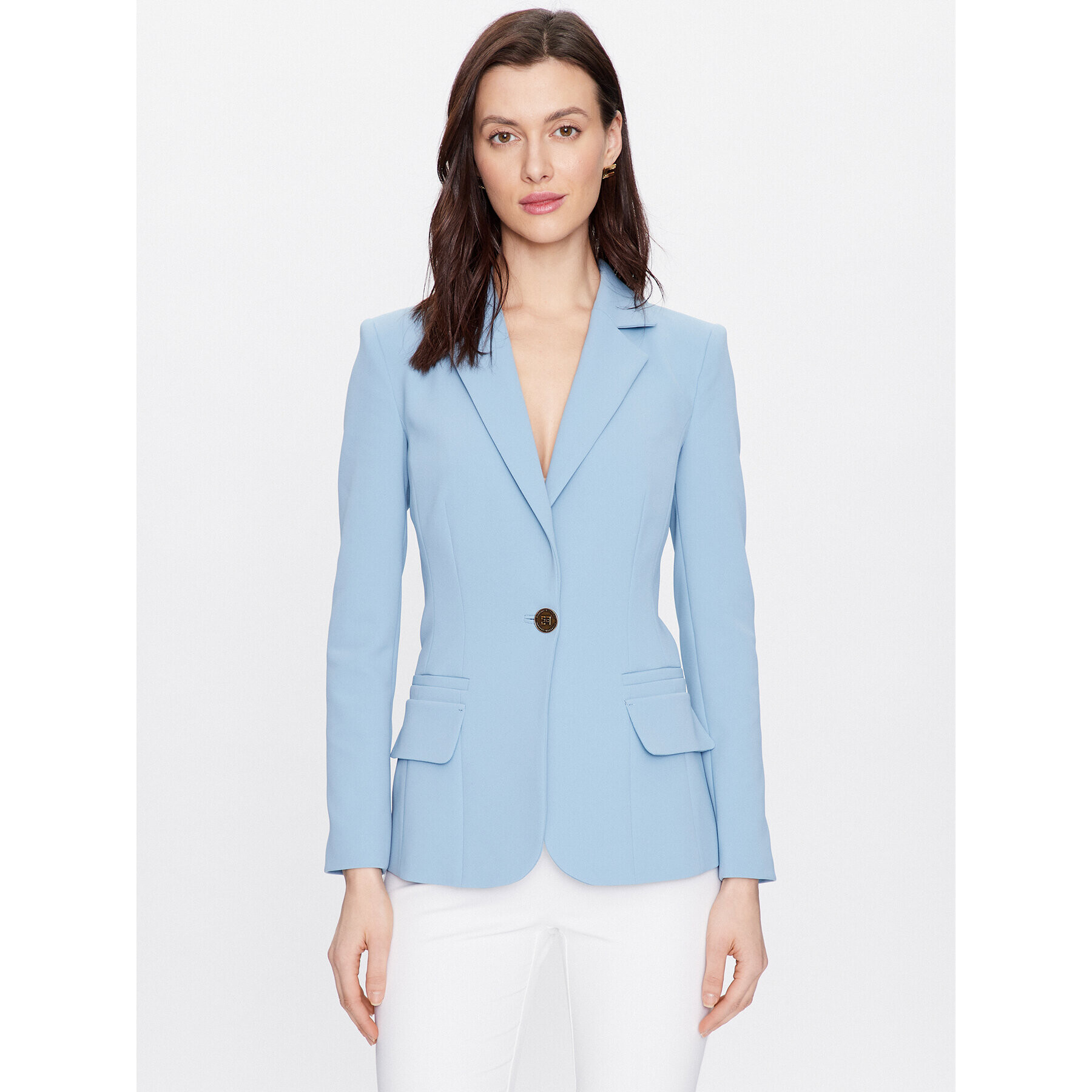 Elisabetta Franchi Сако GI-047-31E2-V450 Син Regular Fit - Pepit.bg