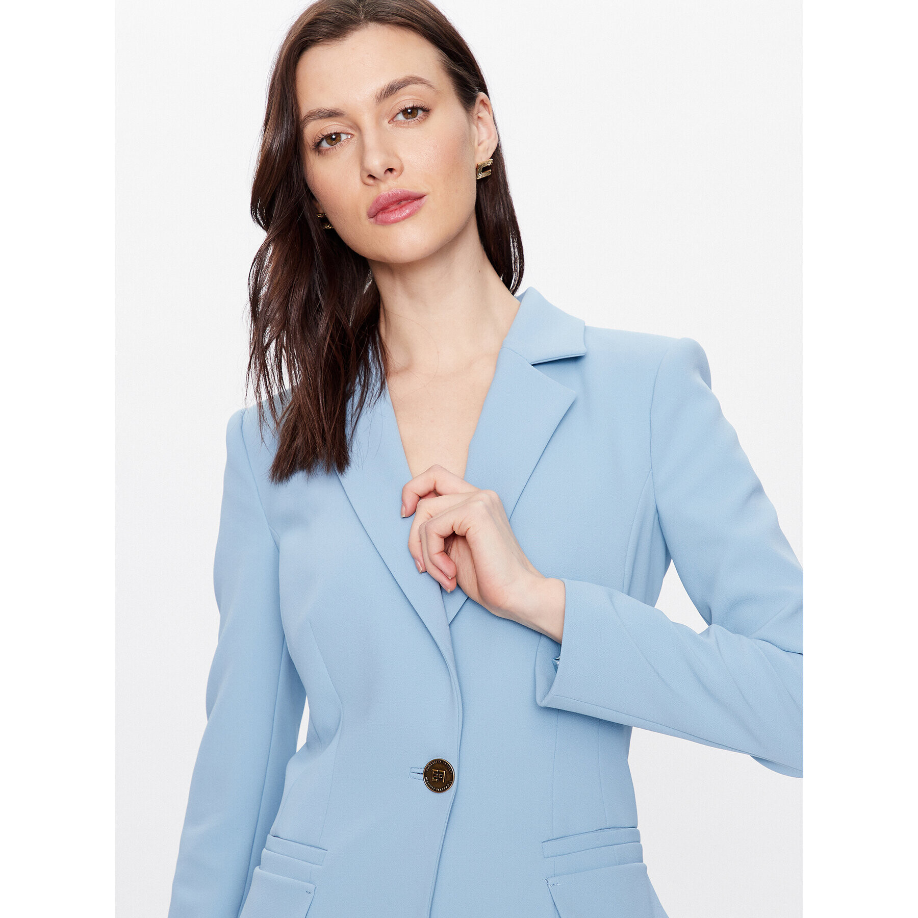 Elisabetta Franchi Сако GI-047-31E2-V450 Син Regular Fit - Pepit.bg