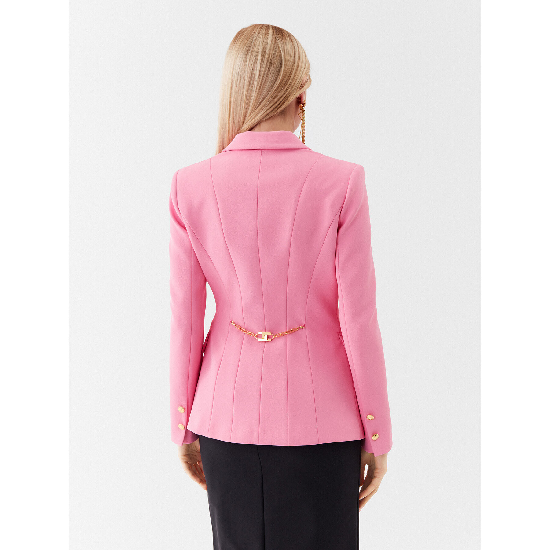 Elisabetta Franchi Сако GI-057-32E2-V560 Розов Regular Fit - Pepit.bg
