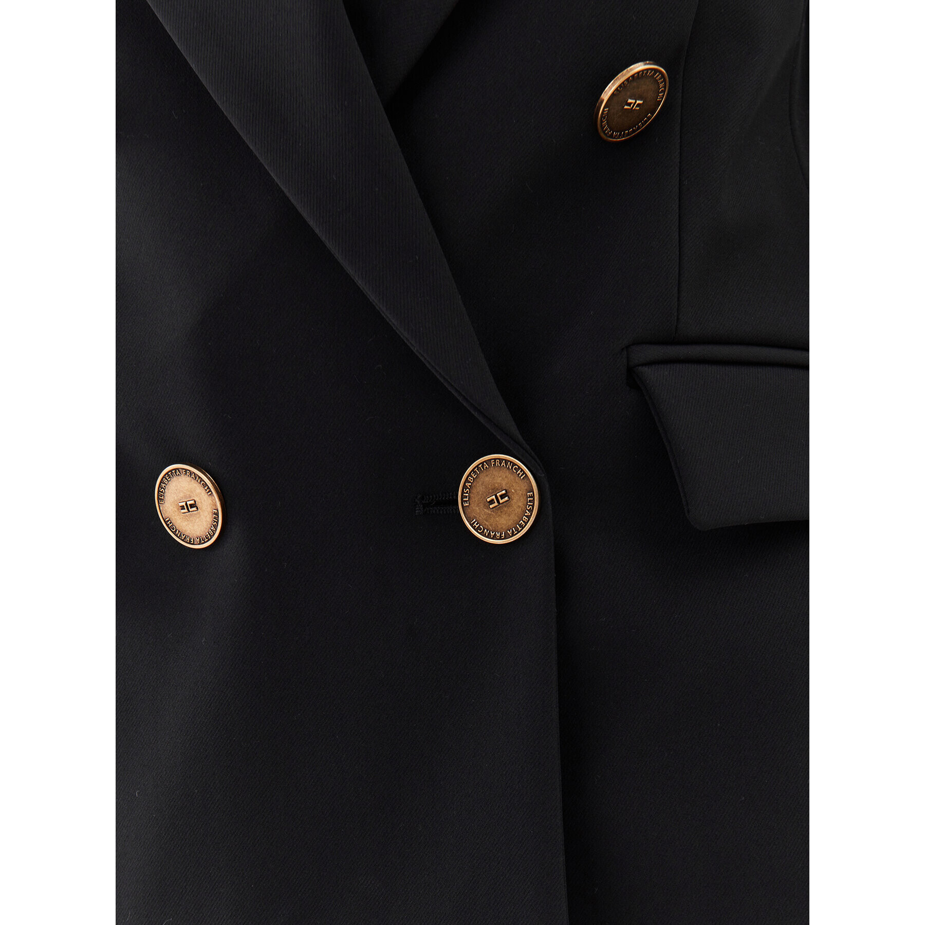 Elisabetta Franchi Сако GI-059-32E2-V550 Черен Regular Fit - Pepit.bg