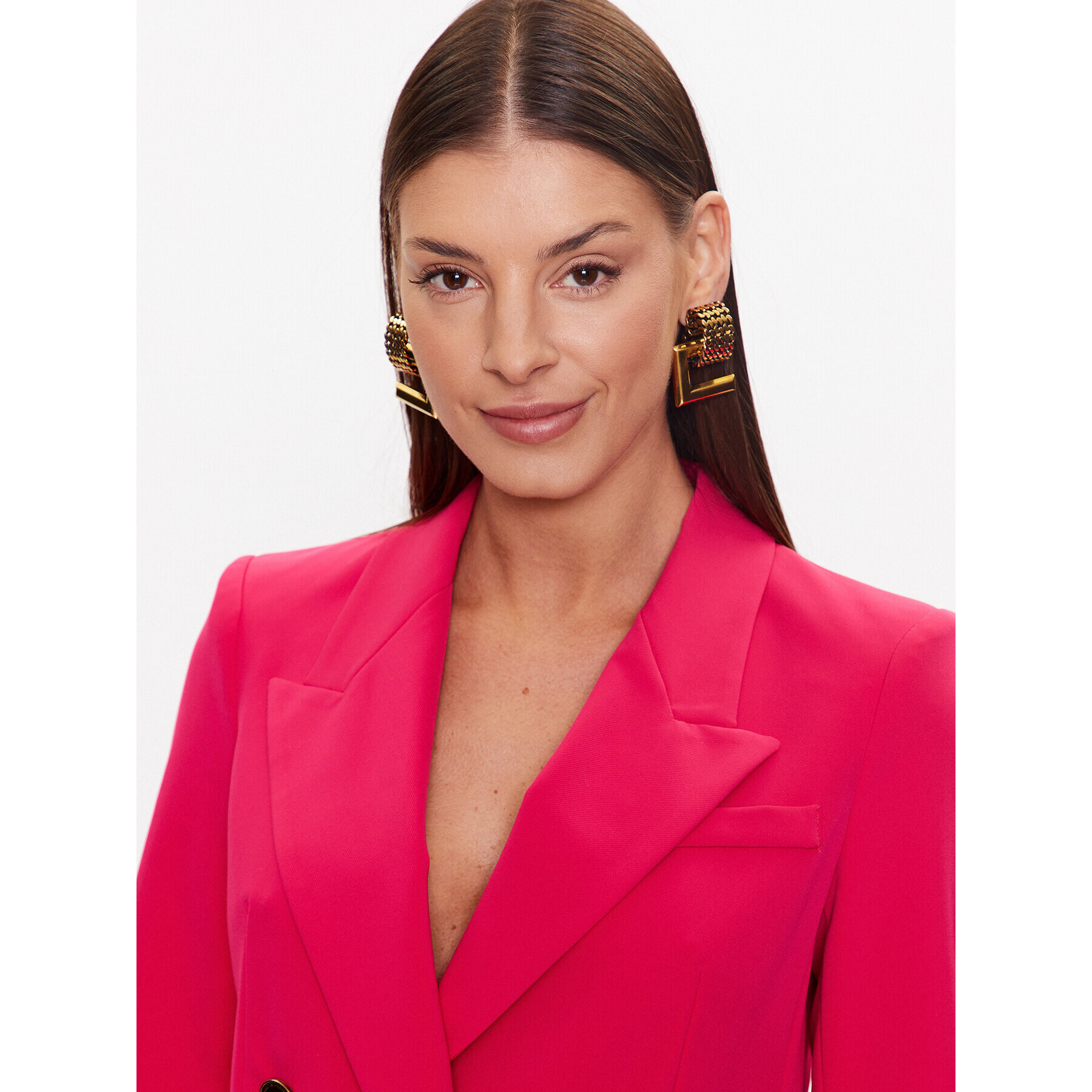 Elisabetta Franchi Сако GI-059-32E2-V550 Розов Regular Fit - Pepit.bg